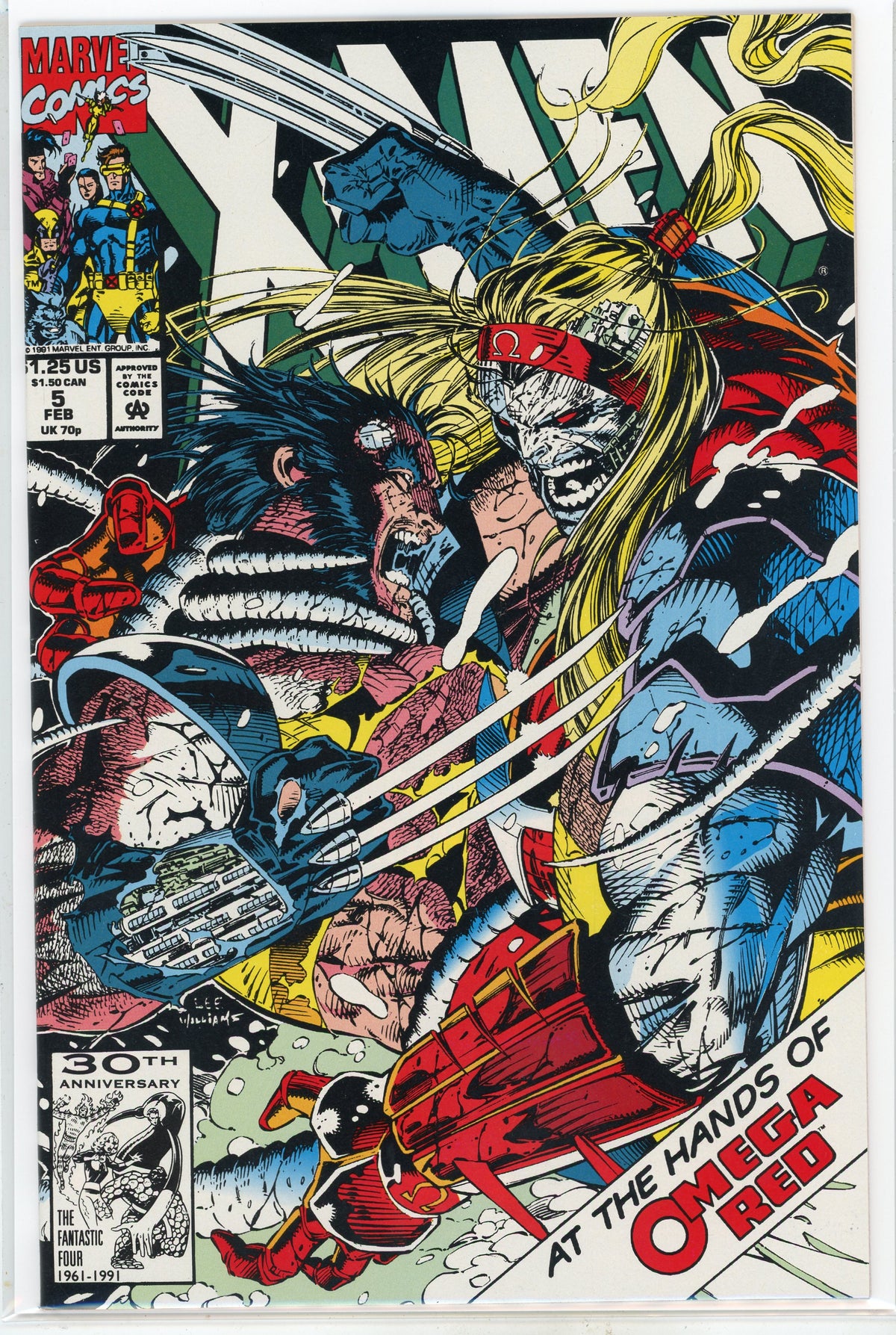 X-MEN #5 NM OMEGA RED BATTLE COVER LUSTROUS SHEEN
