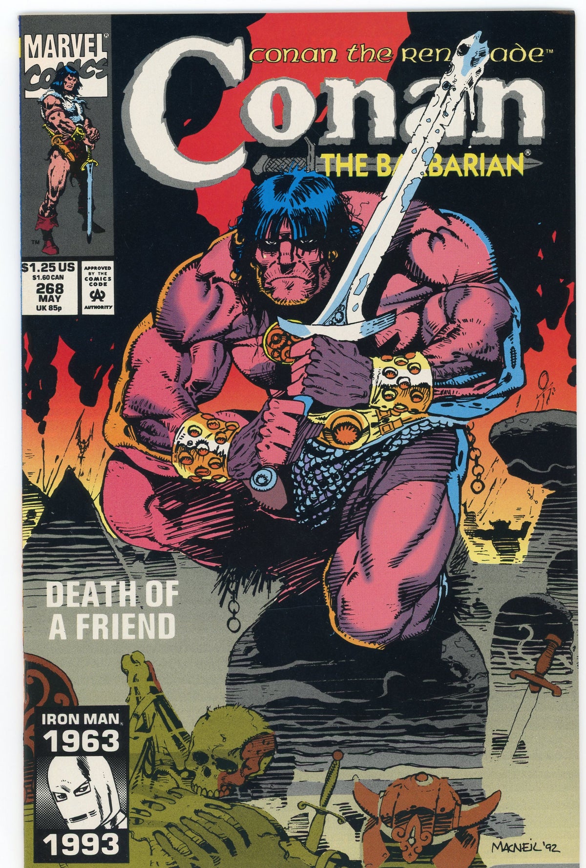 CONAN THE BARBARIAN #268 NM MENACING COVER TERRIFIC GLOSS