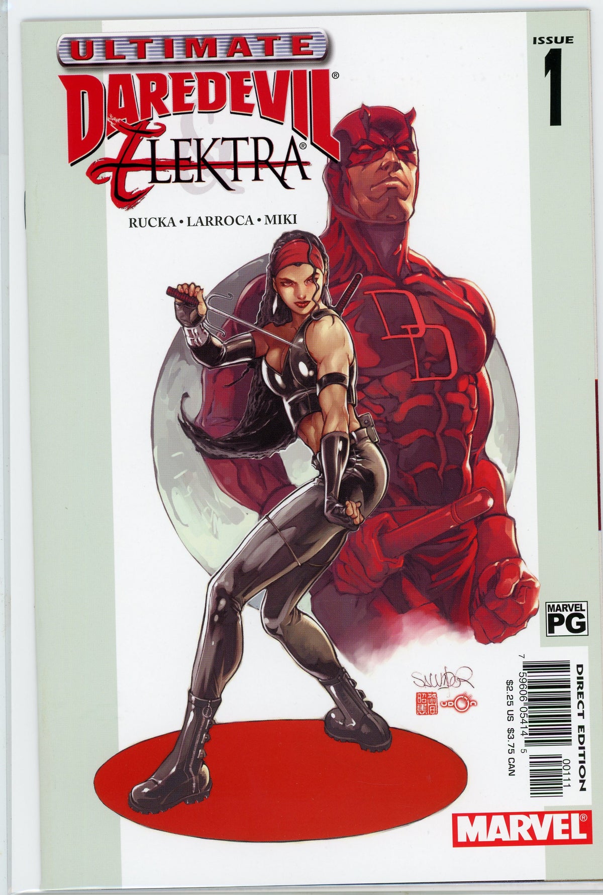 ULTIMATE DAREDEVIL ELEKTRA #1 NM GLISTENING GLOSS CLASSIC COVER