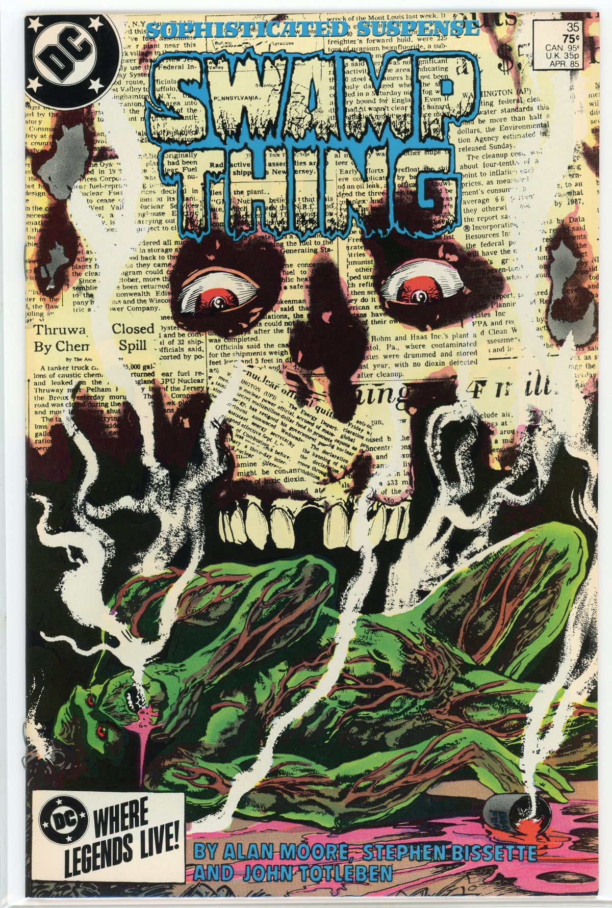 SWAMP THING #35 NM MOORE TOTLEBEN WORK GLISTENING GLOSS GREAT COVER