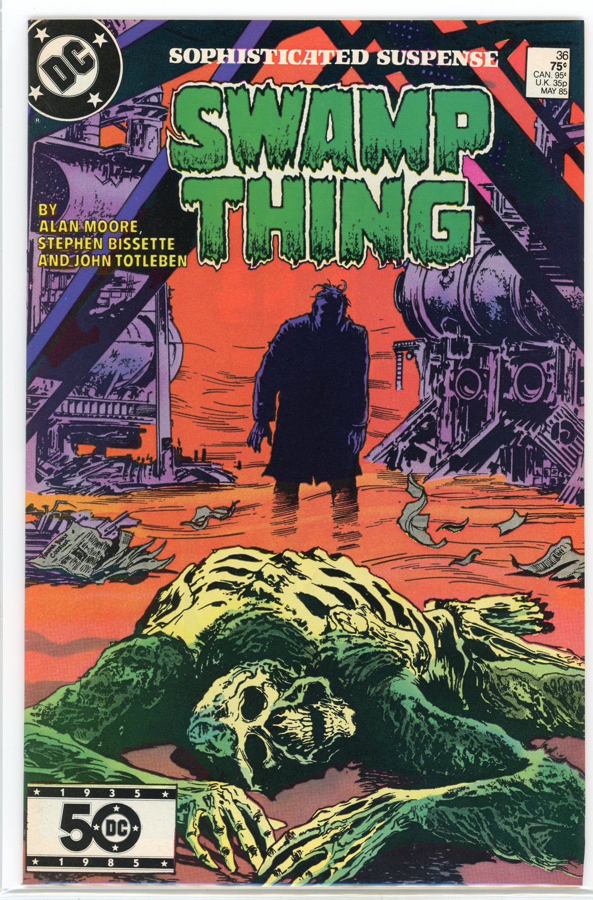 SWAMP THING #36 MOORE TOTLEBEN WORK NM TERRIFYING COVER STUNNING GLOSS