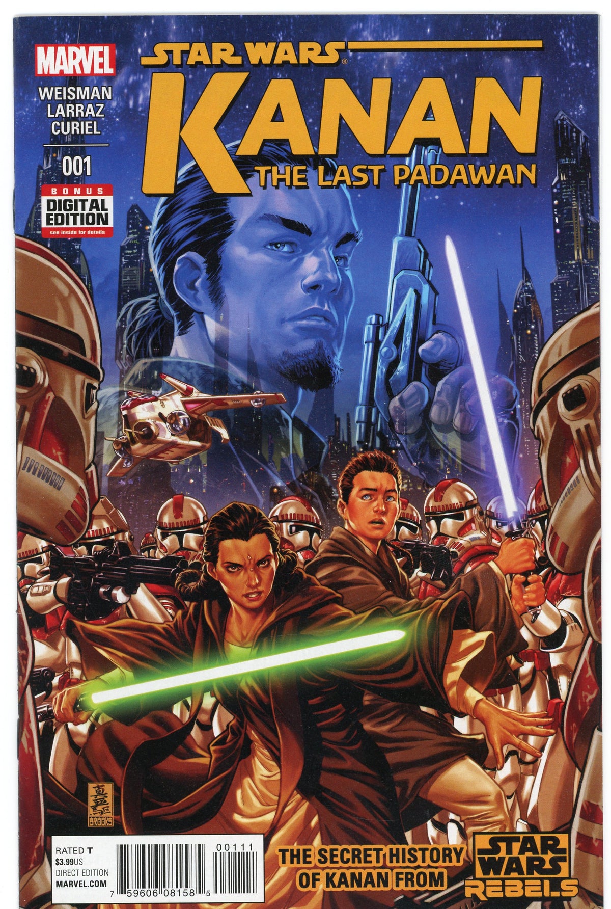 STAR WARS KANAN THE LAST PADAWAN #1 NM LUSTROUS SHEEN TIMELESS COVER