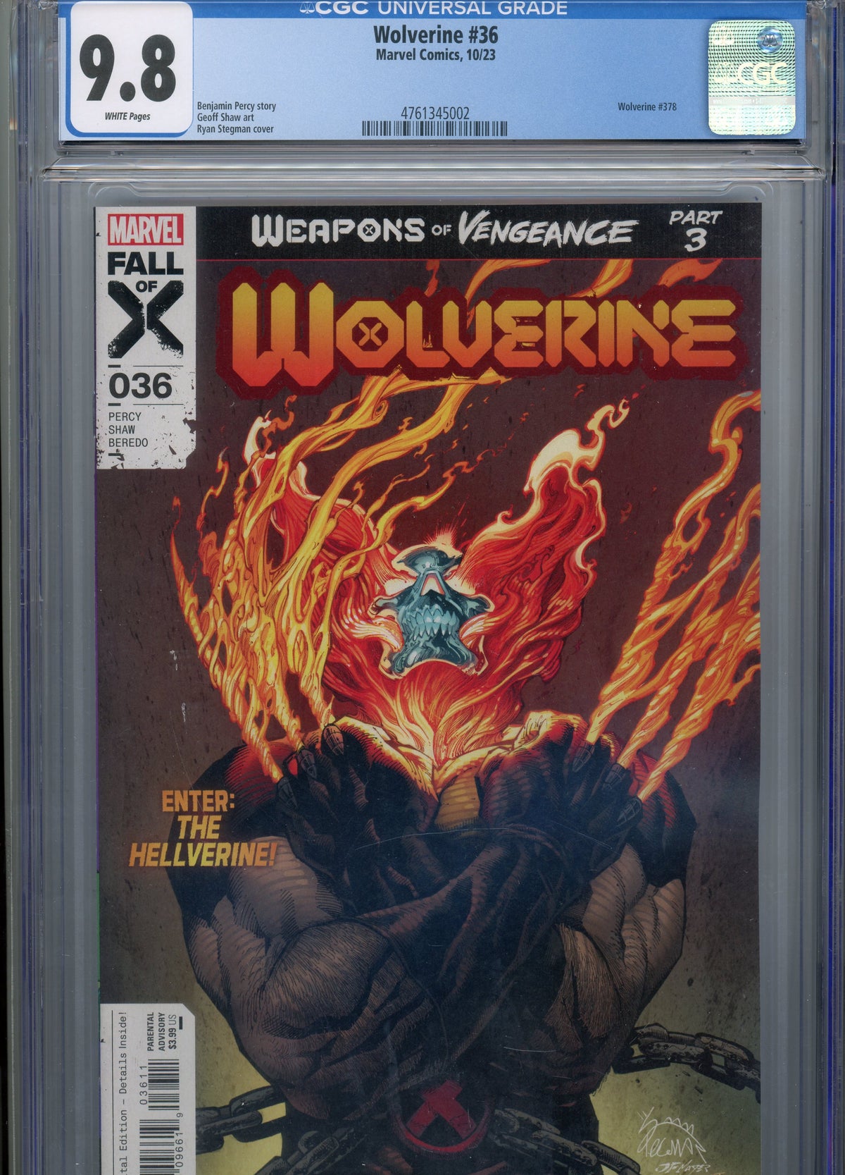 WOLVERINE #36 NM CGC STEGMAN COVER WHITE PAGES GLOSSY SHEEN