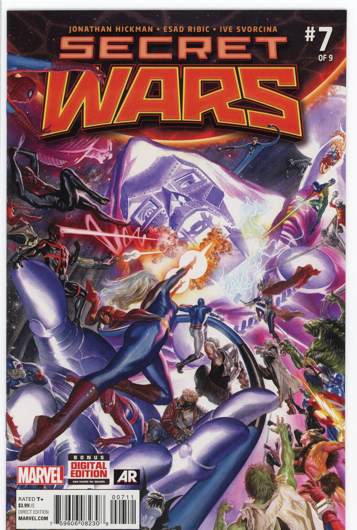 SECRET WARS #7 OF 9 NM HICKMAN WORK GLORIOUS BATTLE COVER NICE GLOSS