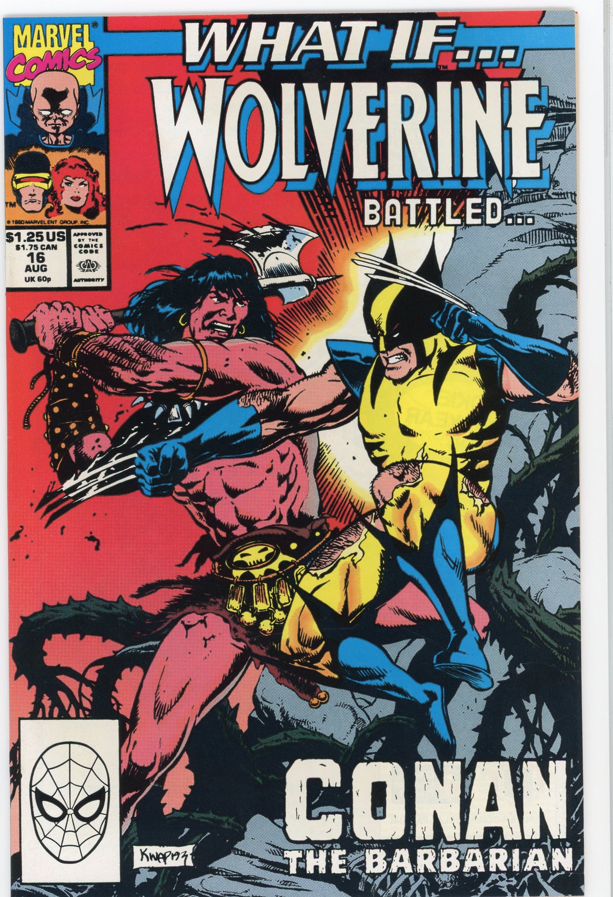 WHAT IF #16 WOLVERINE BATTLED CONAN NM STUNNING COVER LUSTROUS COLORS