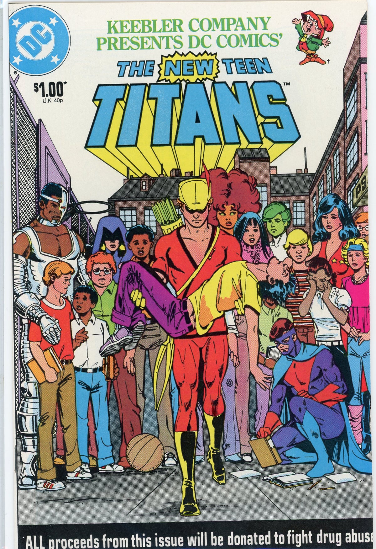 THE NEW TEEN TITANS KEEBLER PROMOTION NM MOURNFUL COVER NICE GLOSS