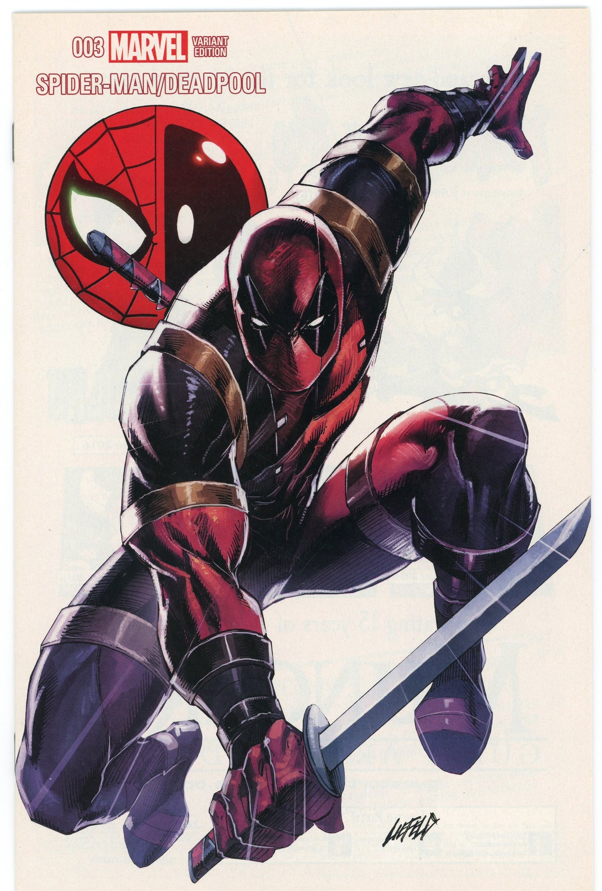 SPIDERMAN DEADPOOL #3 NM VARIANT EDITION CLASSIC LIEFELD COVER GREAT GLOSS