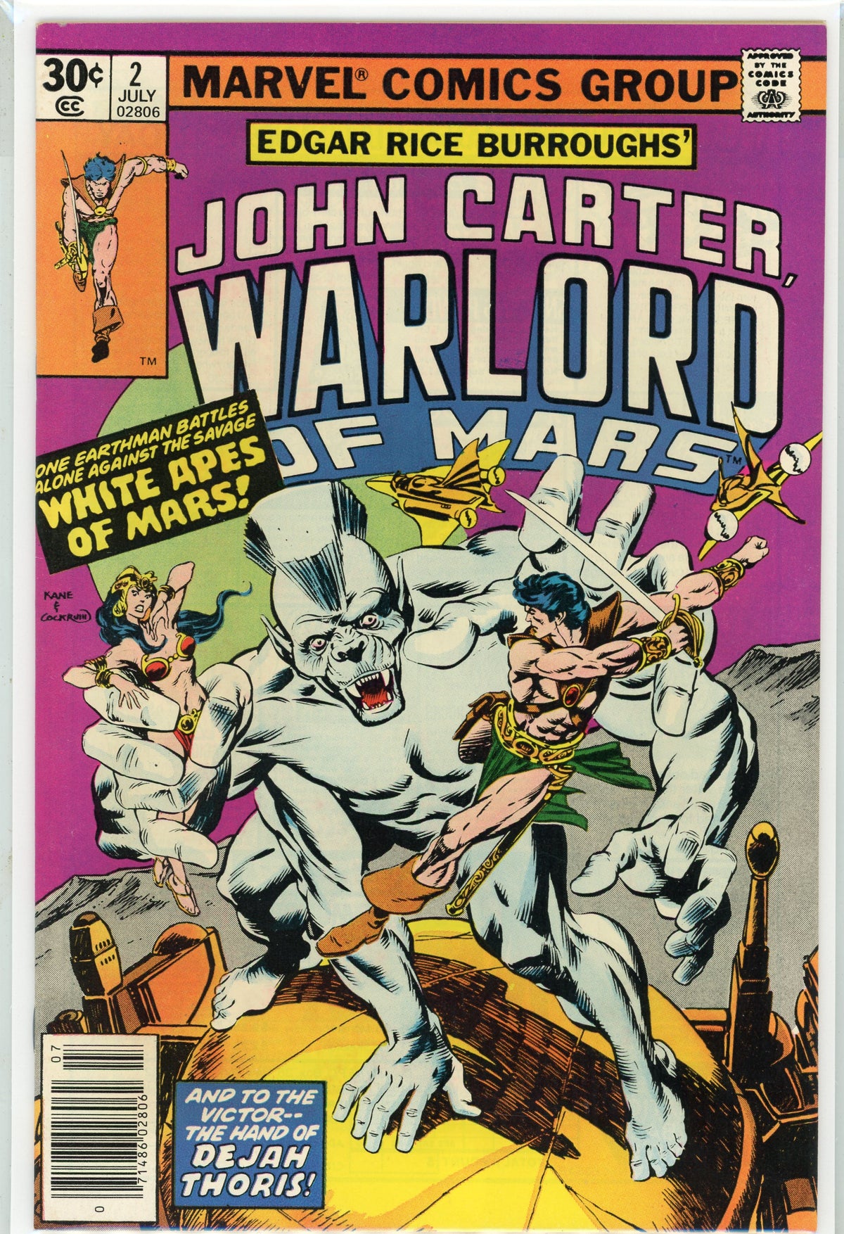 JOHN CARTER WARLORD OF MARS #2 NM ACTION PACKED COVER VIBRANT COLORS