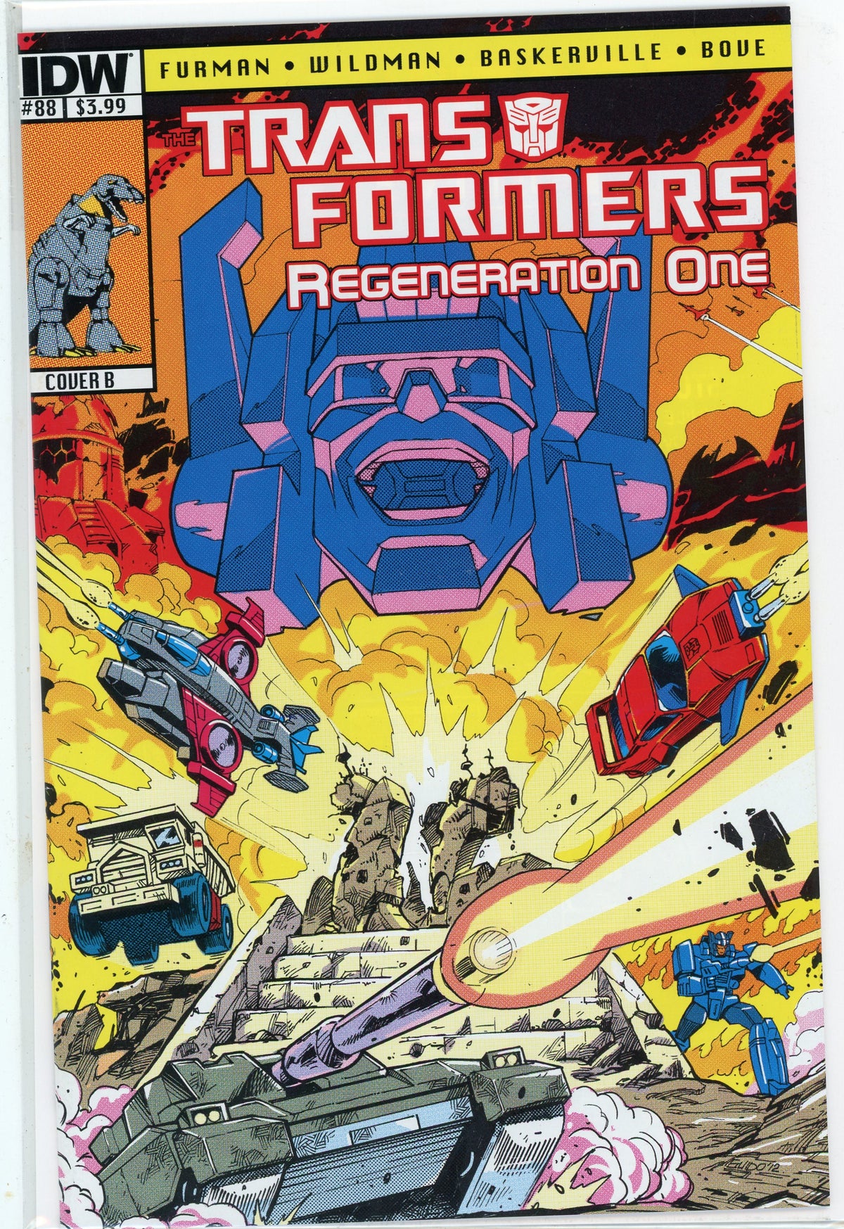 TRANSFORMERS #88 REGENERATION ONE COVER B NM EXPLOSIVE BATTLE COVER