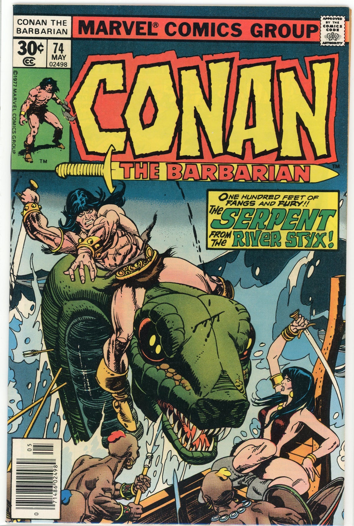 CONAN THE BARBARIAN #74 NM STUNNING KANE BATTLE COVER GLOSSY COLORS