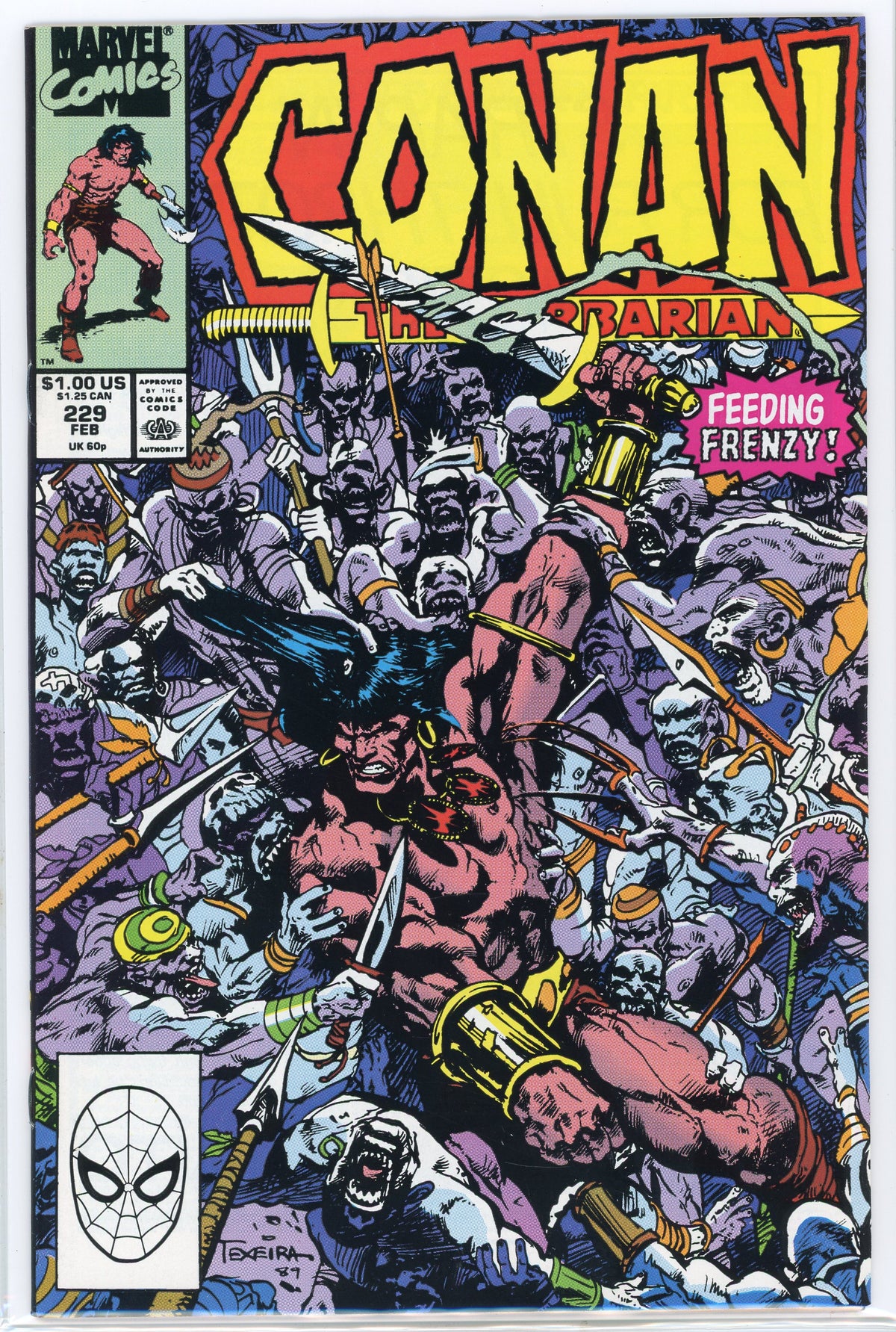 CONAN #229 NM AWESOME BATTLE COVER VIVID COLORS