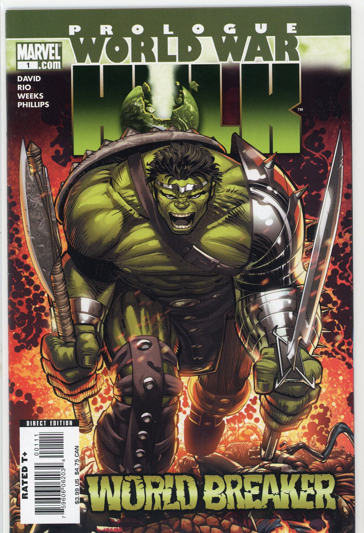 WORLD WAR HULK #1 PROLOGUE NM INCENDIARY COVER GREAT LOOKING FINISH