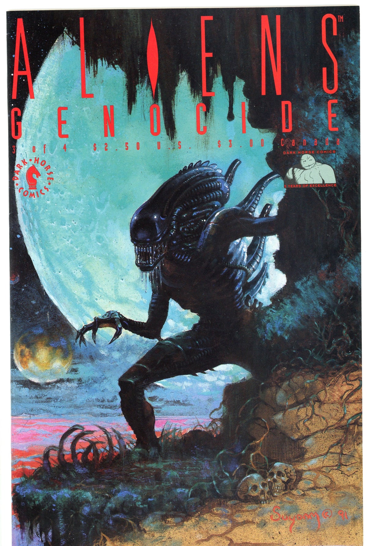 ALIENS GENOCIDE #3 OF 4 NM GORGEOUS SUYDUM COVER POLISHED SHEEN