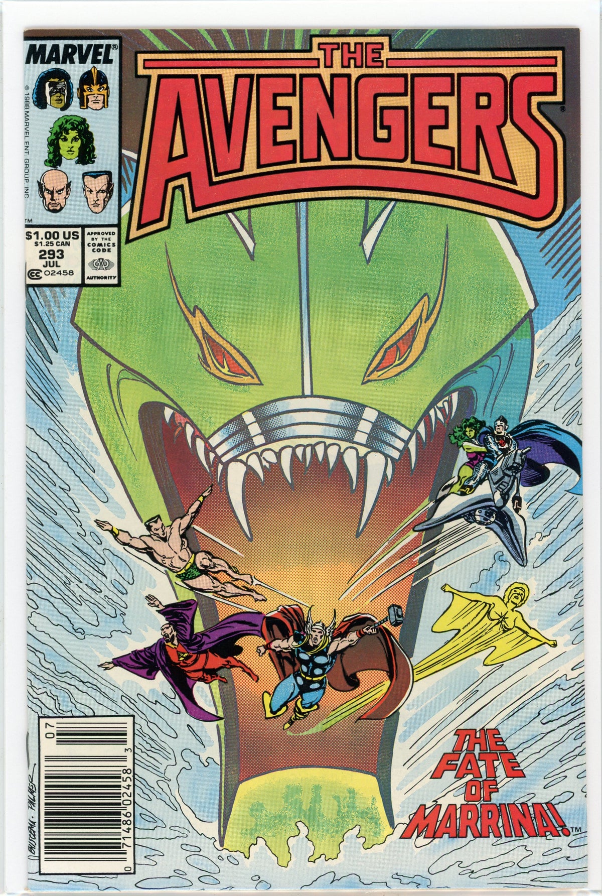 THE AVENGERS #293 NM CLASSIC MONSTER COVER LUSTROUS SHEEN