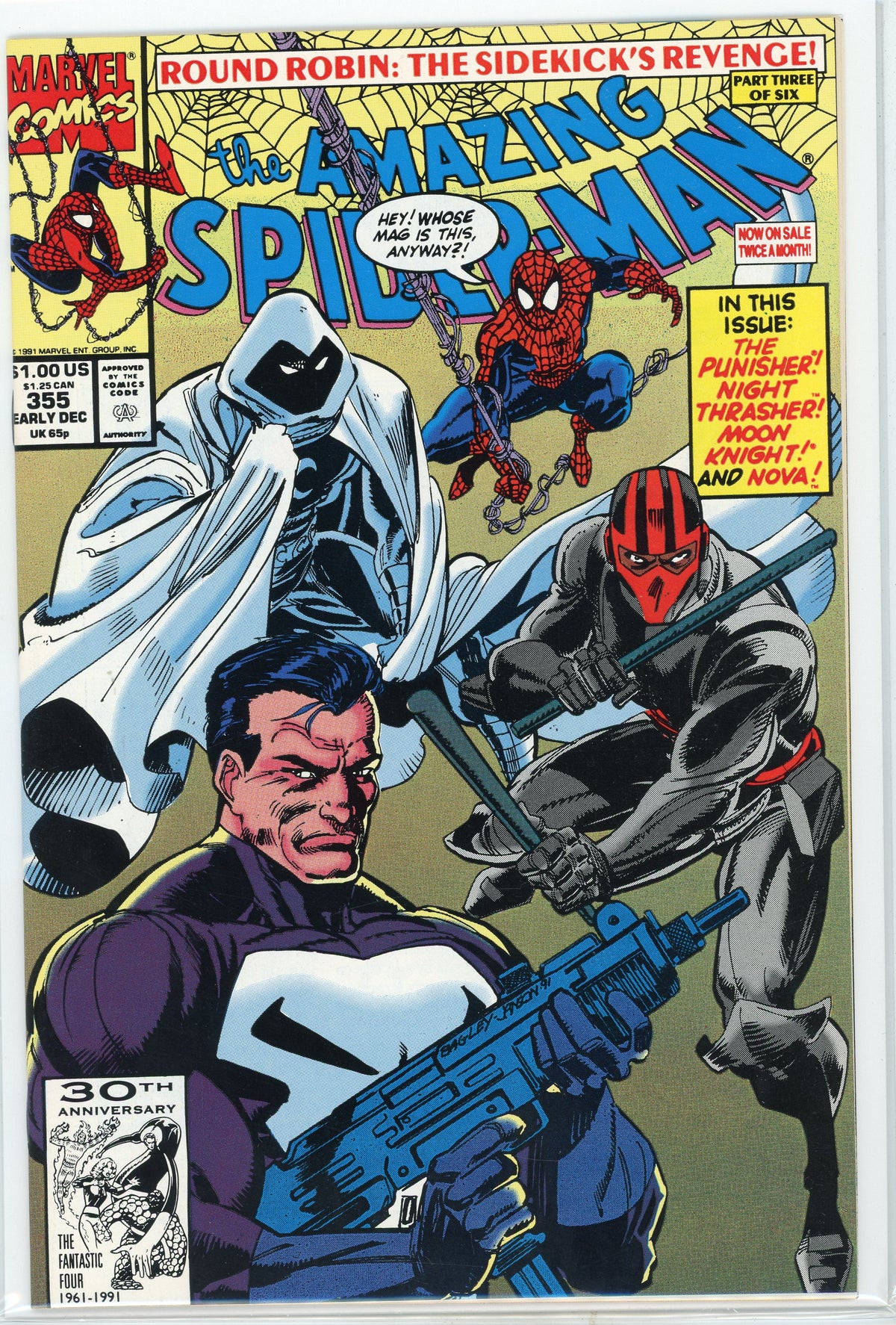 THE AMAZING SPIDERMAN #355 NM ALL STAR CAST BRILLIANT SHEEN