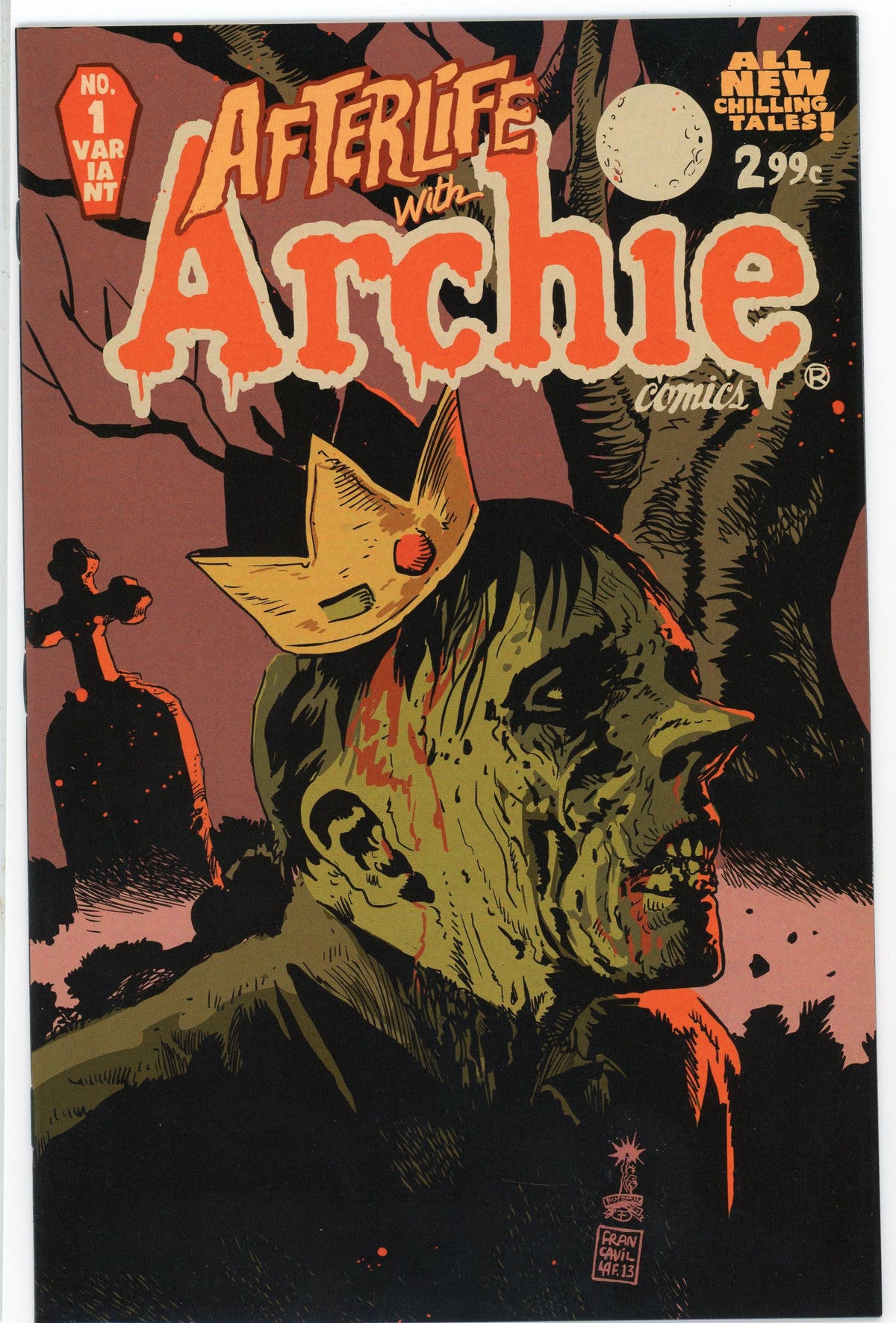 AFTERLIFE WITH ARCHIE #1 NM VARIANT COVER TERRIFYING COVER GEM