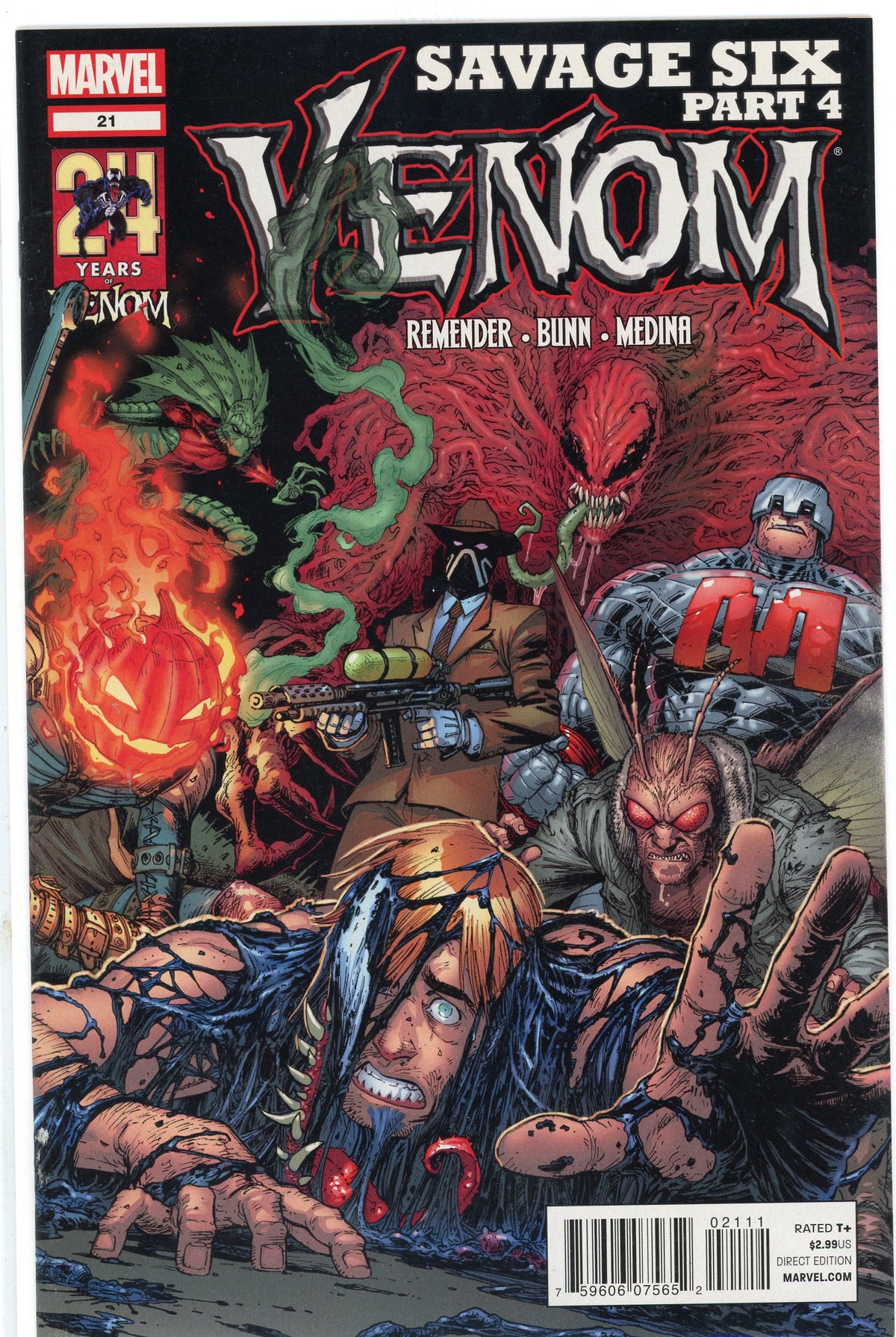 VENOM #21 NM SAVAGE SIX STORYLINE TERRIFIC COVER FANTASTIC GLOSS