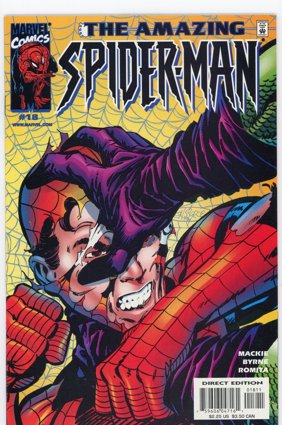 THE AMAZING SPIDERMAN #18 NM BYRNE WORK EPIC BATTLE COVER NICE SHEEN