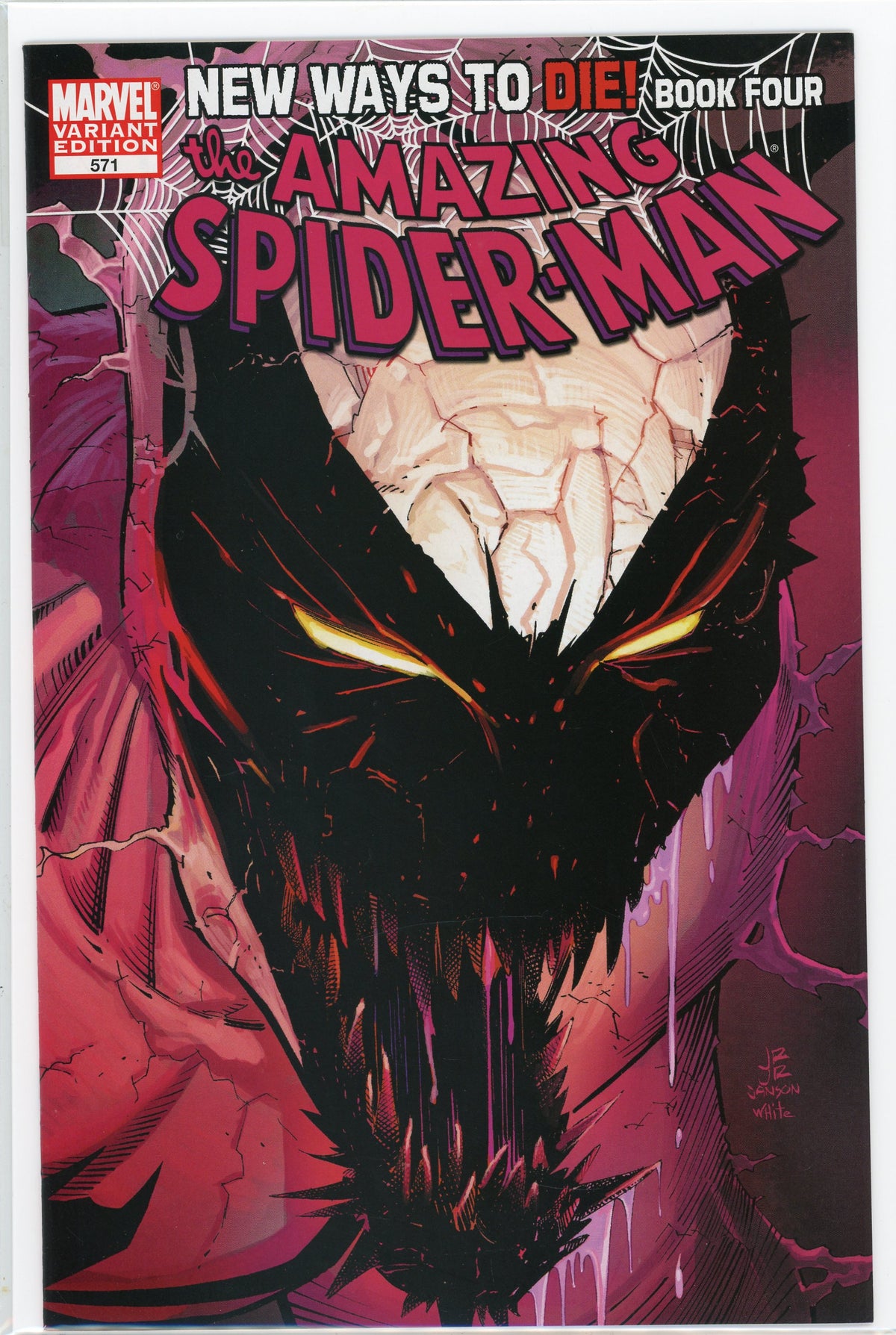 AMAZING SPIDERMAN #571 NM VARIANT ED. TERRIFYING COVER VIVID COLORS