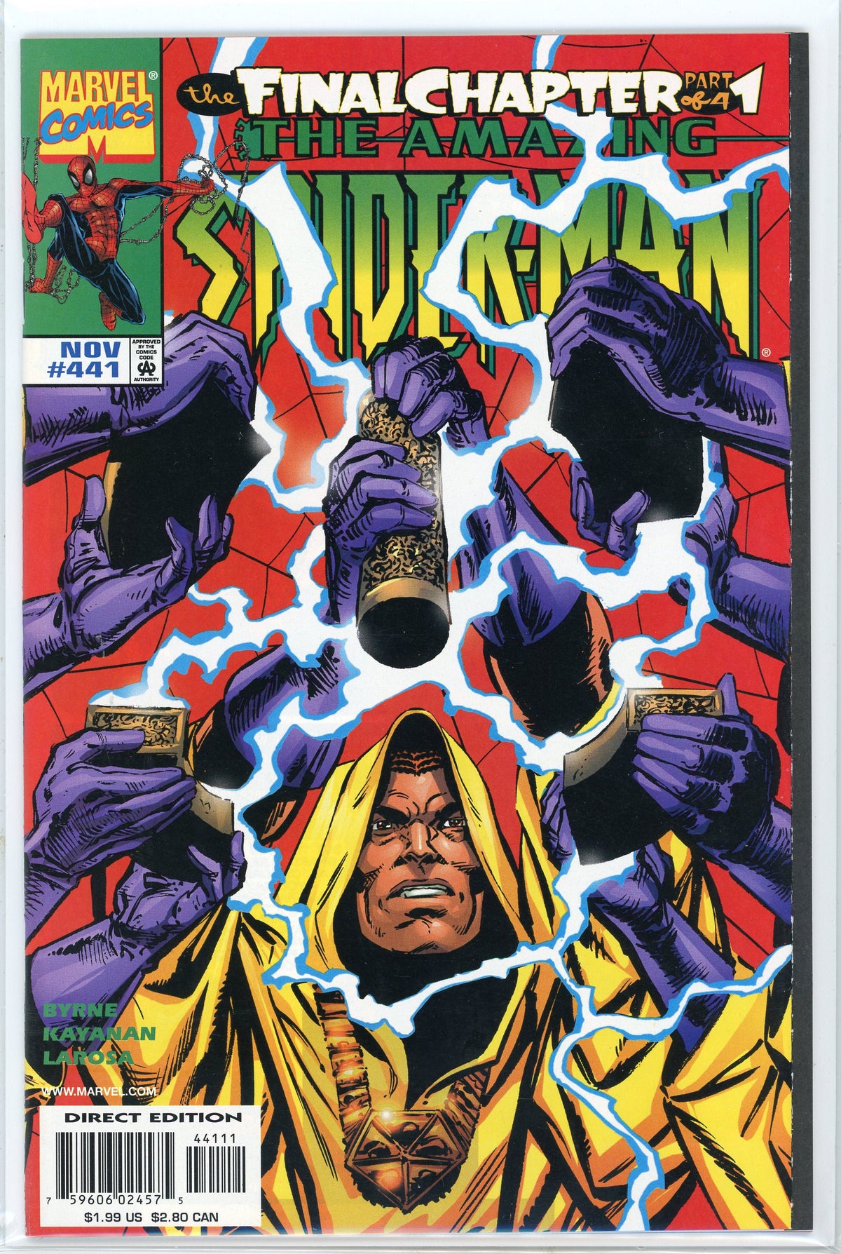 AMAZING SPIDERMAN #441 NM ELECTRIFYING COVER LUMINOUS GLOSS