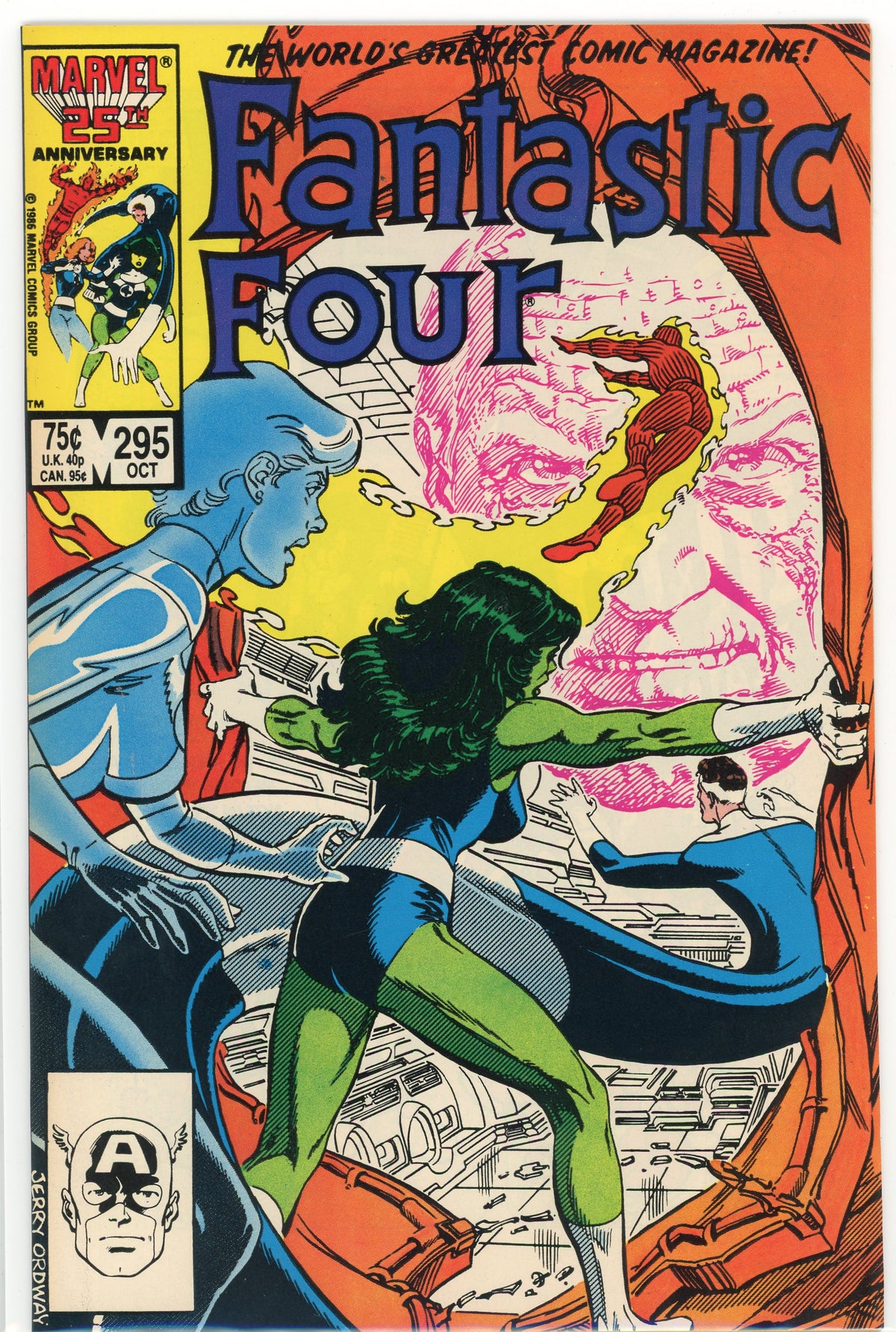 FANTASTIC FOUR #295 NM CLASSIC ICONIC COVER TREMENDOUS GLOSS
