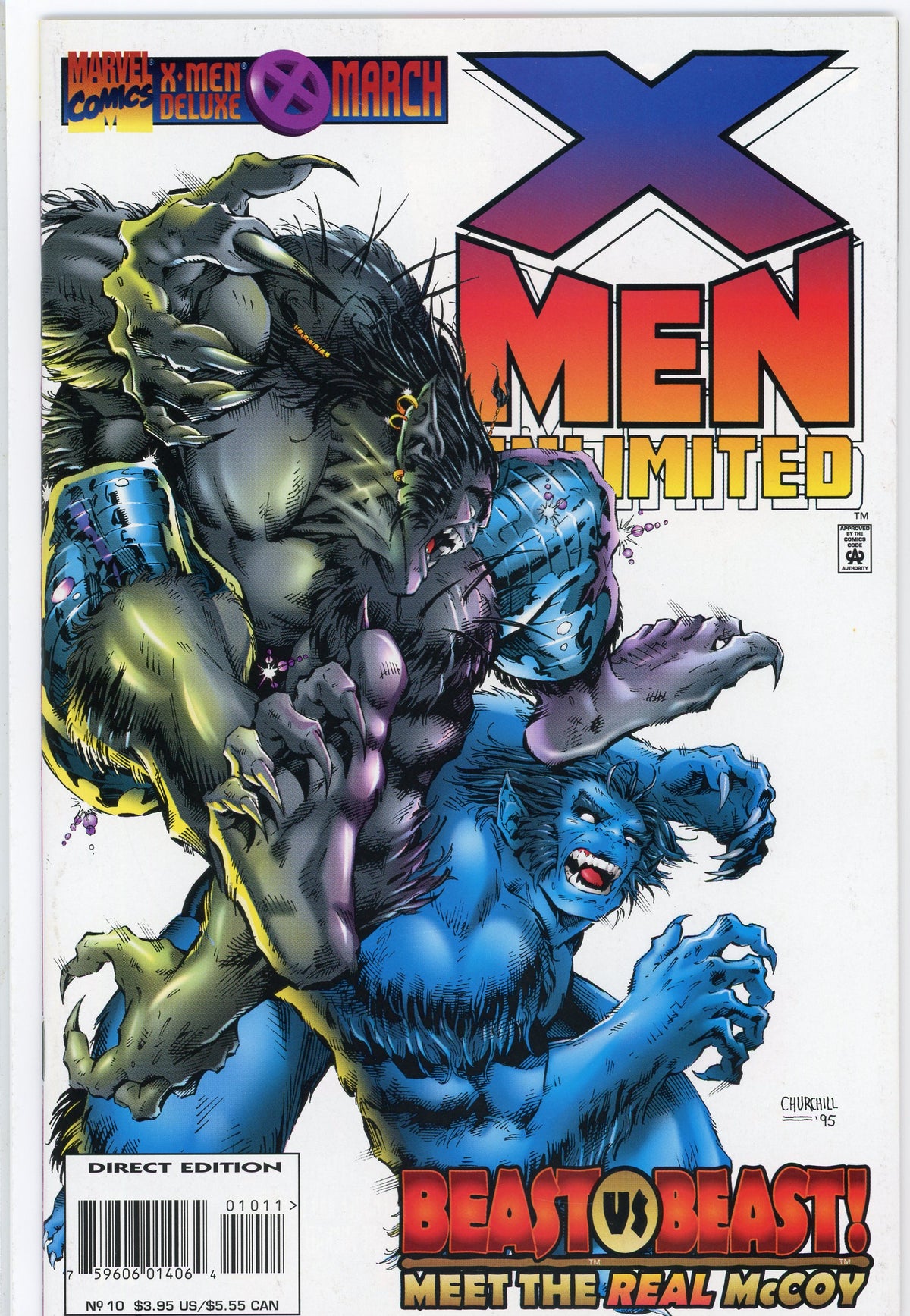 X-MEN UNLIMITED #10 NM SUPER GLOSSY SHEEN ACTION PACKED COVER