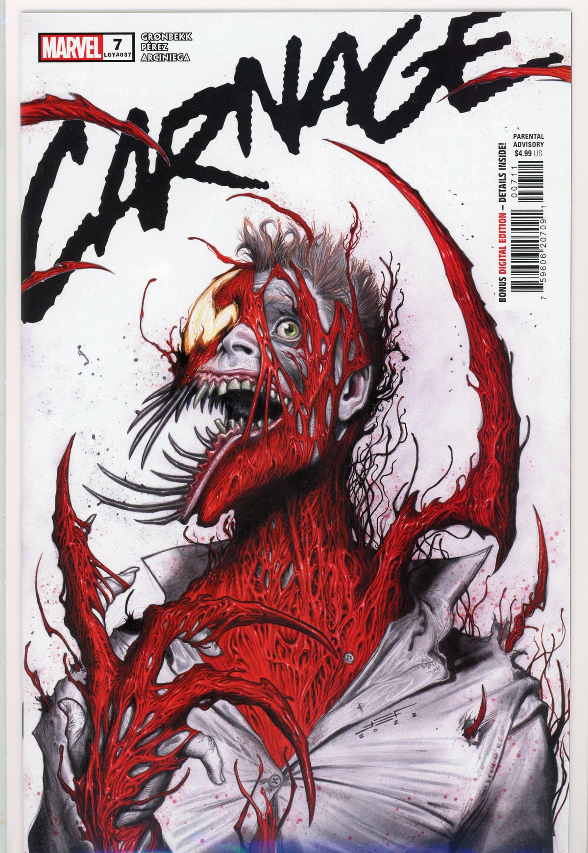 CARNAGE #7 NM GROTESQUE COVER VIBRANT COLOR PALETTE