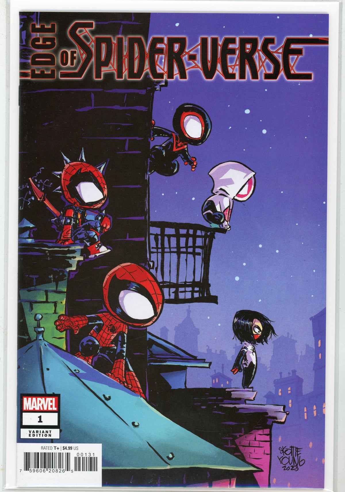 EDGE OF SPIDER VERSE #1 NM VARIANT ED. SKOTTIE YOUNG COVER BRILLIANT GLOSS