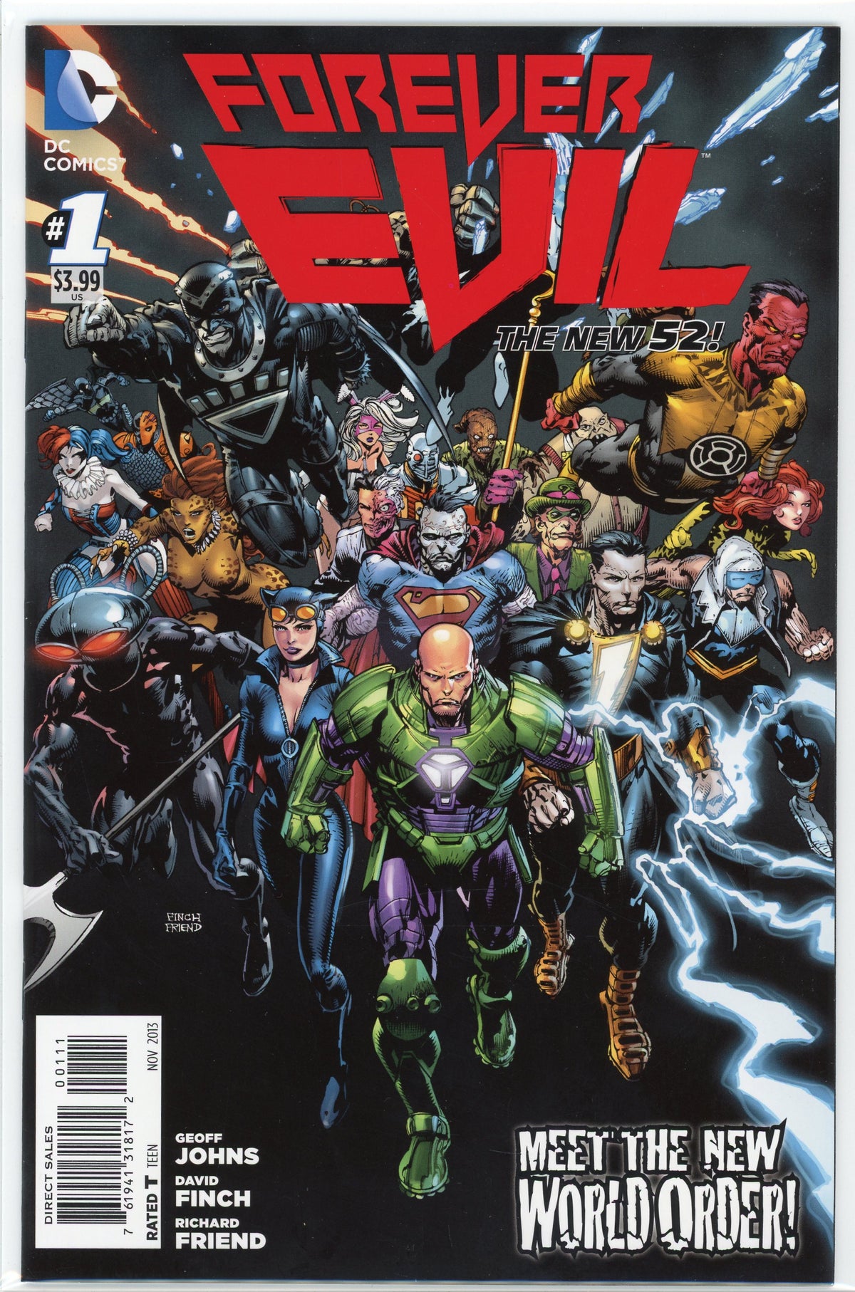 FOREVER EVIL #1 NM NEW 52 JOHNS WORK STUNNING COVER GLOSSY SHEEN