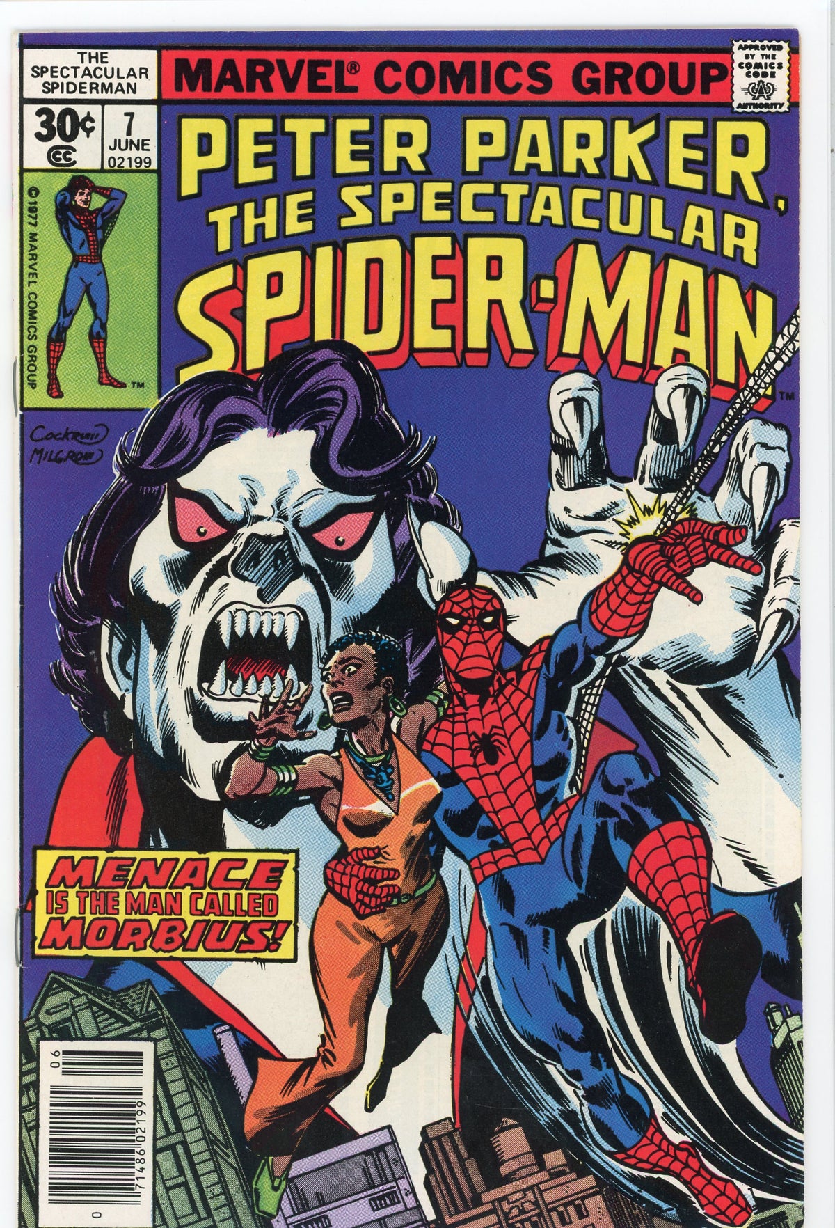 SPECTACULAR SPIDERMAN #7 HIGHER GRADE CLASSIC MORBIUS COVER WONDROUS SHEEN