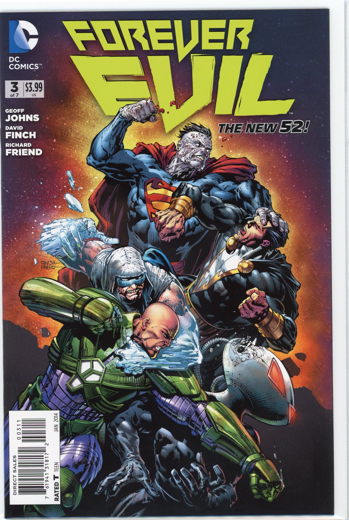 FOREVER EVIL #3 OF 7 NM NEW 52 EPIC BATTLE COVER KILLER GLOSS