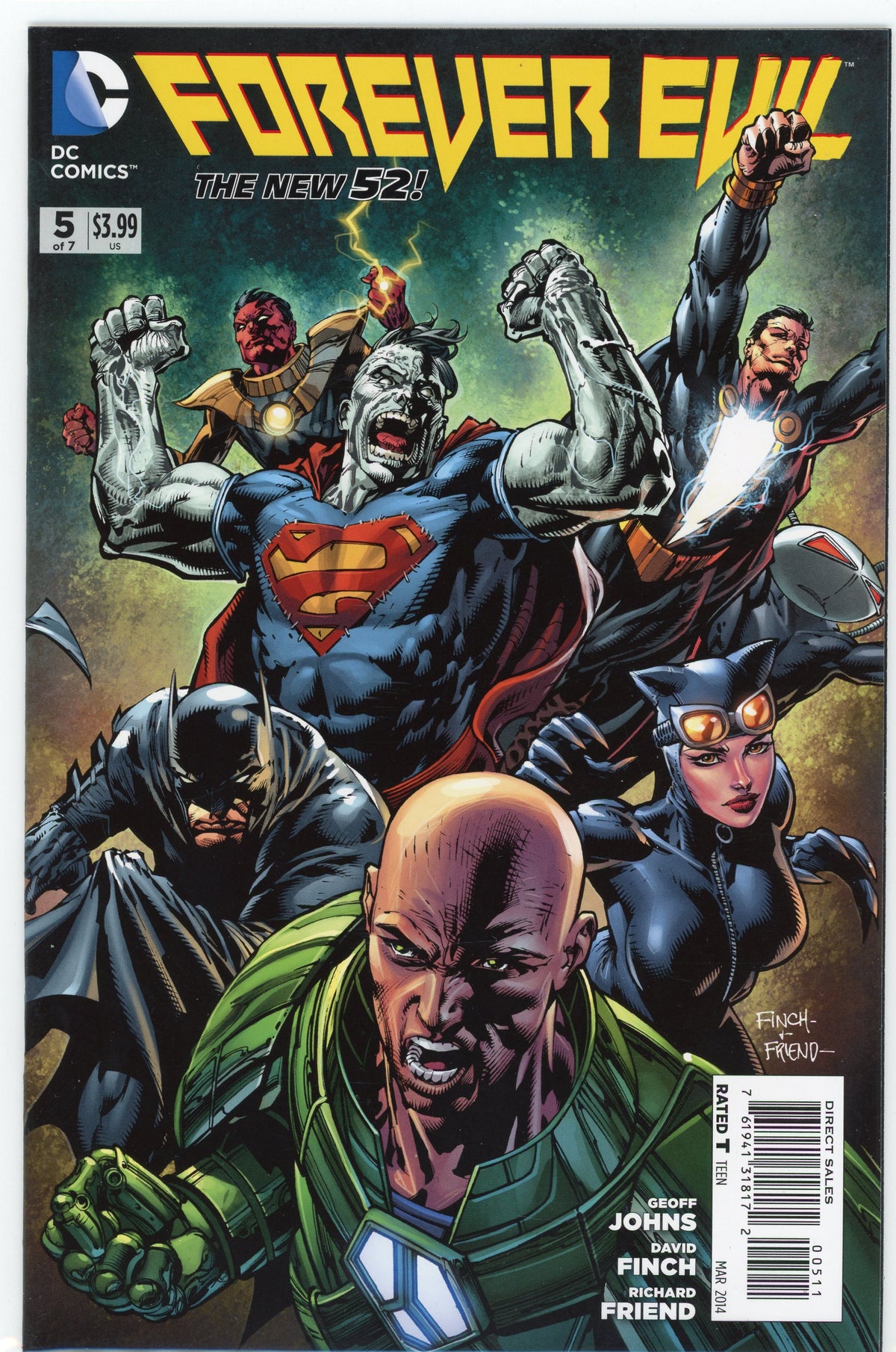 FOREVER EVIL #5 OF 7 NM JOHNS WORK NEW 52 STUNNING COVER GREAT GLOSS