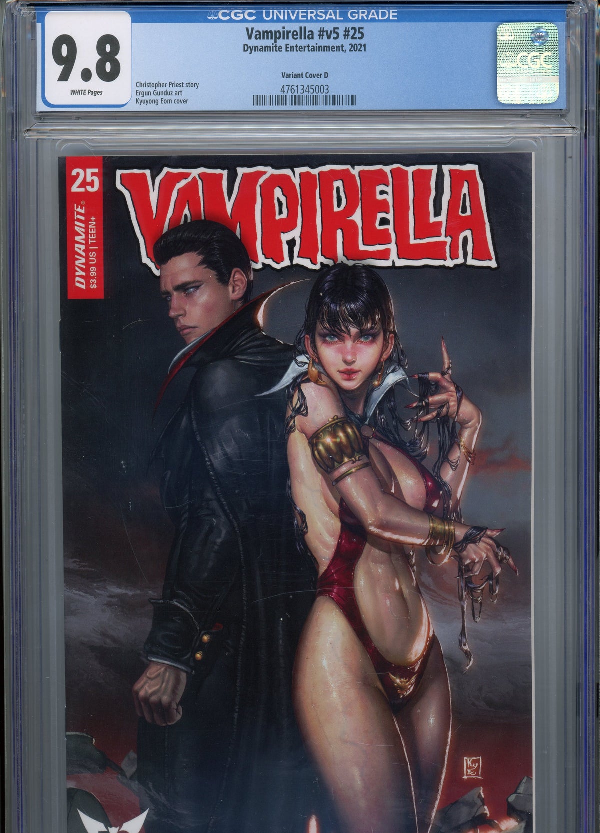 VAMPIRELLA V5 #25 MT 9.8 CGC VARIANT COVER D WHITE PAGES SEXY COVER
