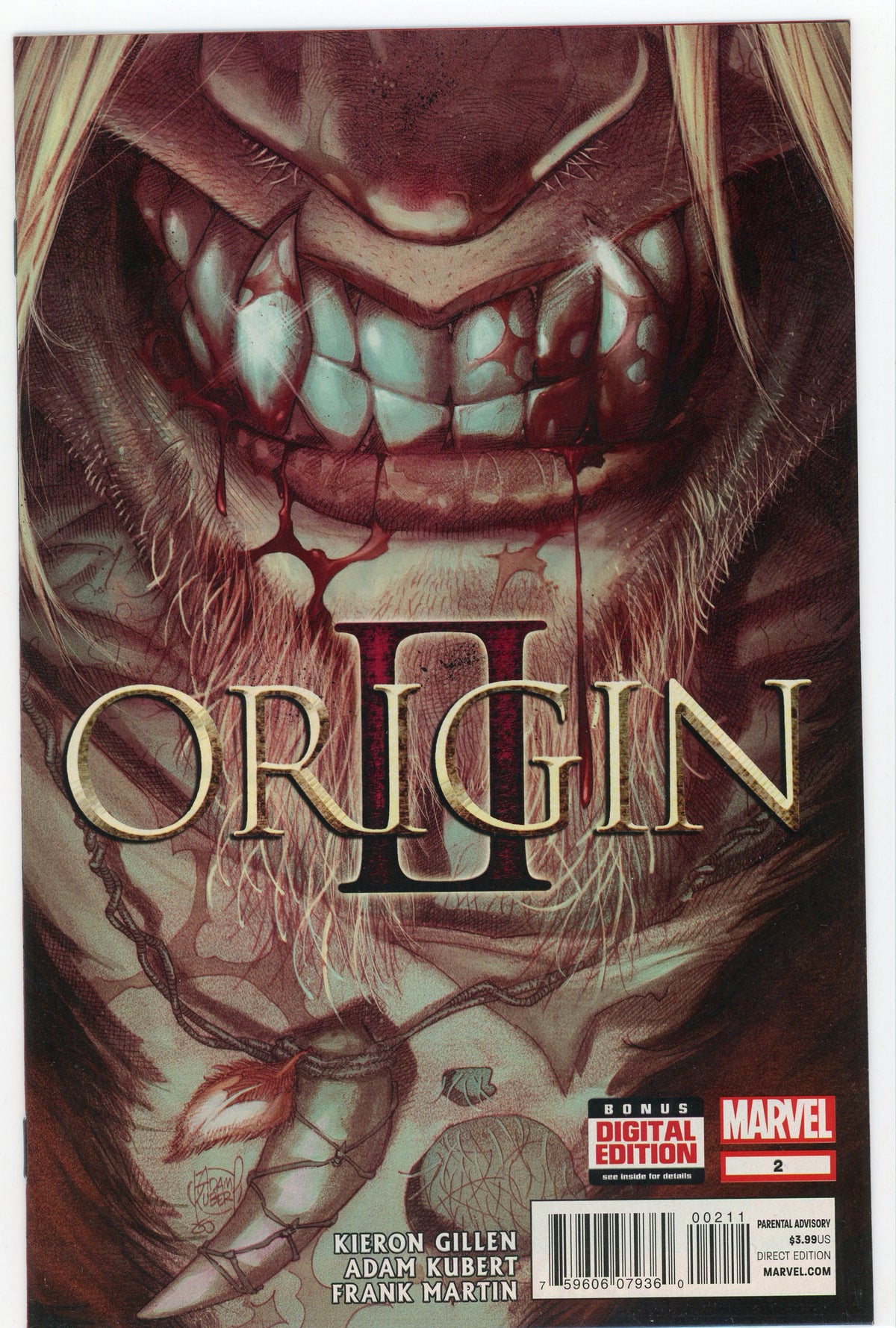 ORIGIN 2 #2 NM ADAM KUBERT WORK STUNNING COVER GLOSSY SHEEN