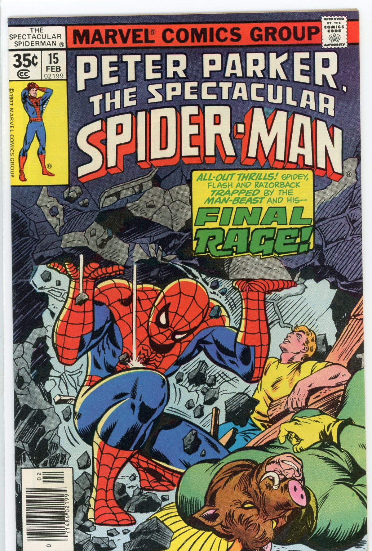 SPECTACULAR SPIDERMAN #15 NM DRAMATIC COVER INCREDIBLE GLOSS