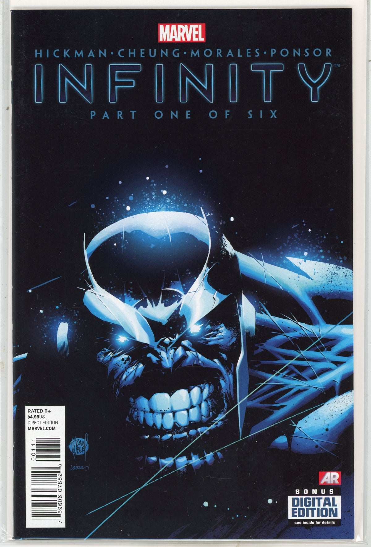 INFINITY PART 1 OF 6 NM AWE INSPIRING THANOS COVER FANTASTIC GLOSS