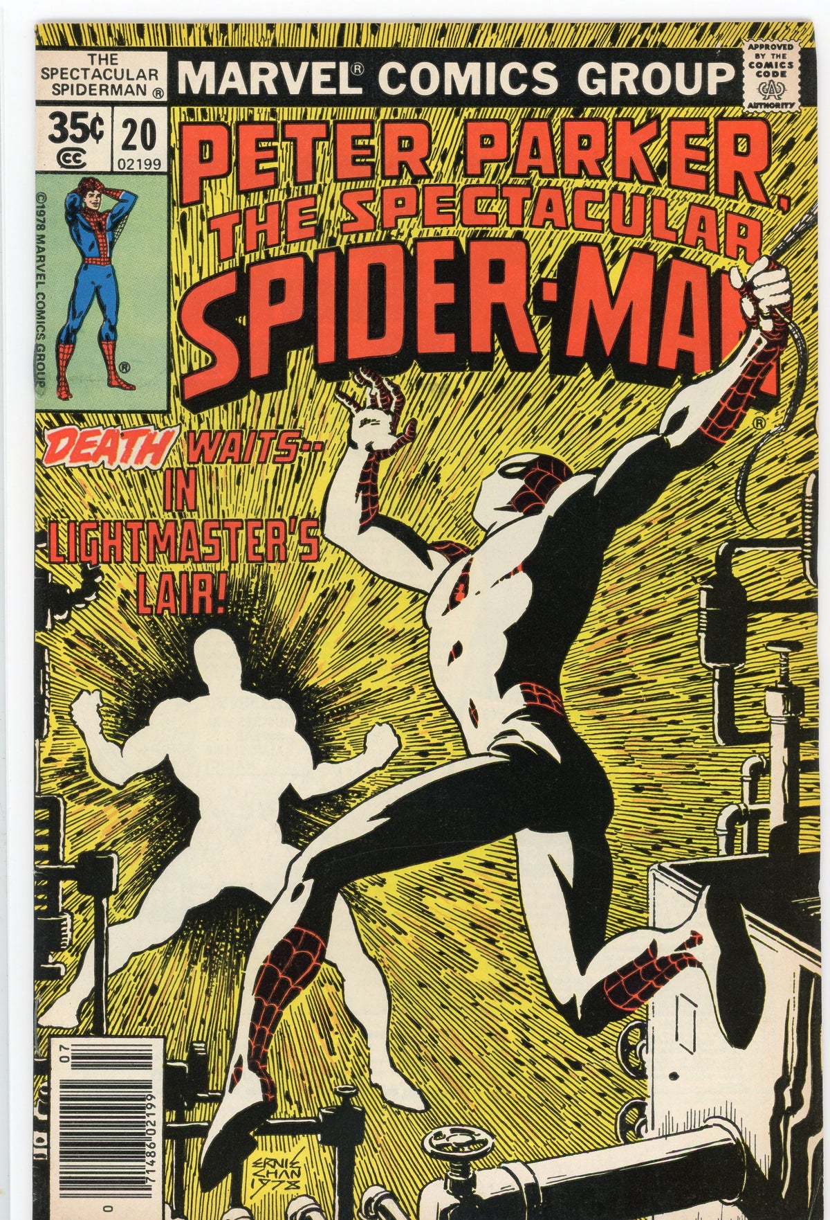 SPECTACULAR SPIDERMAN #20 NM EXPLOSIVE ACTION COVER CHAN BRILLIANT GLOSS