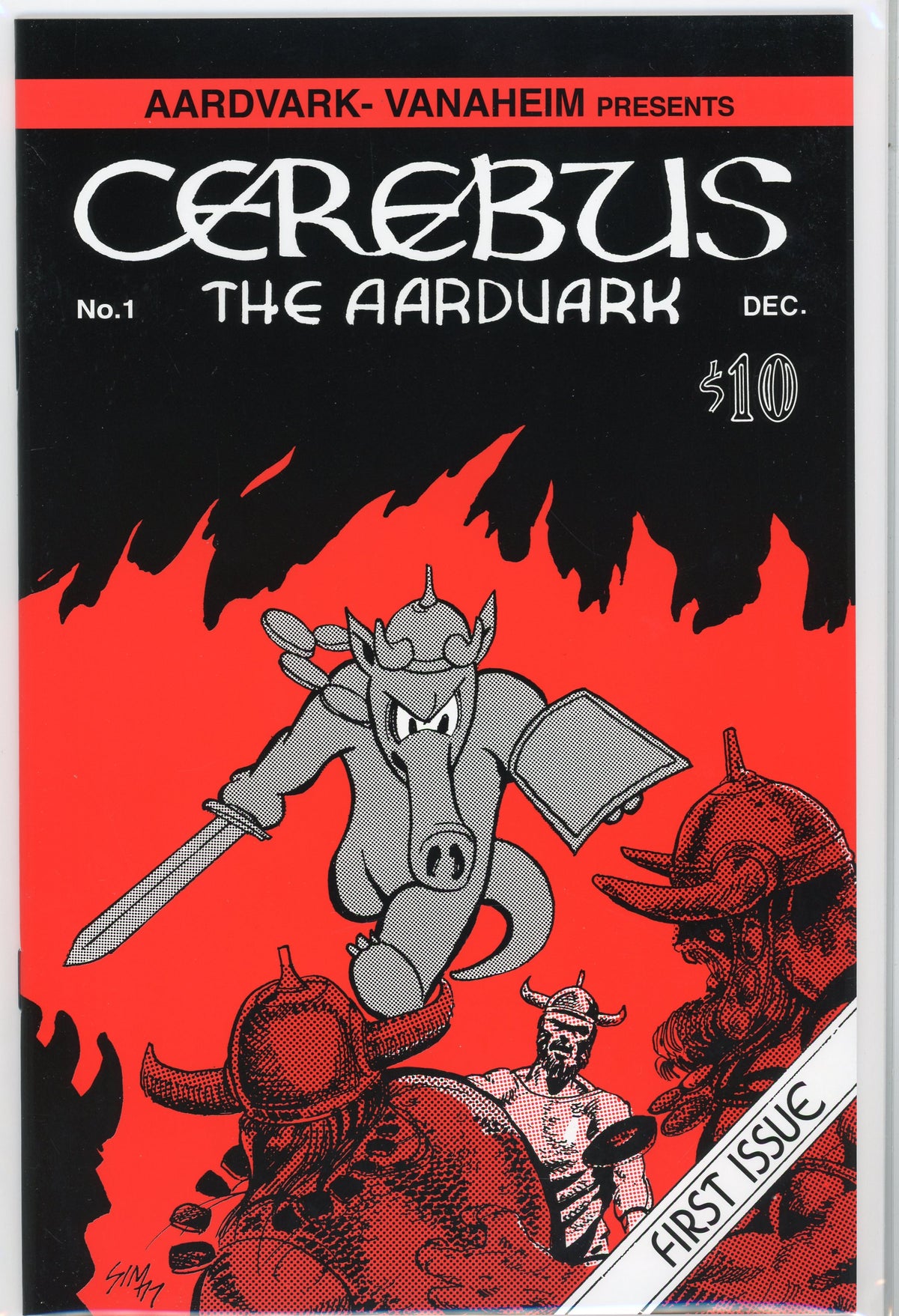 CEREBUS THE AARDVARK #1 NM REPRINT CLASSIC COVER DAVE SIM WORK RED TONE