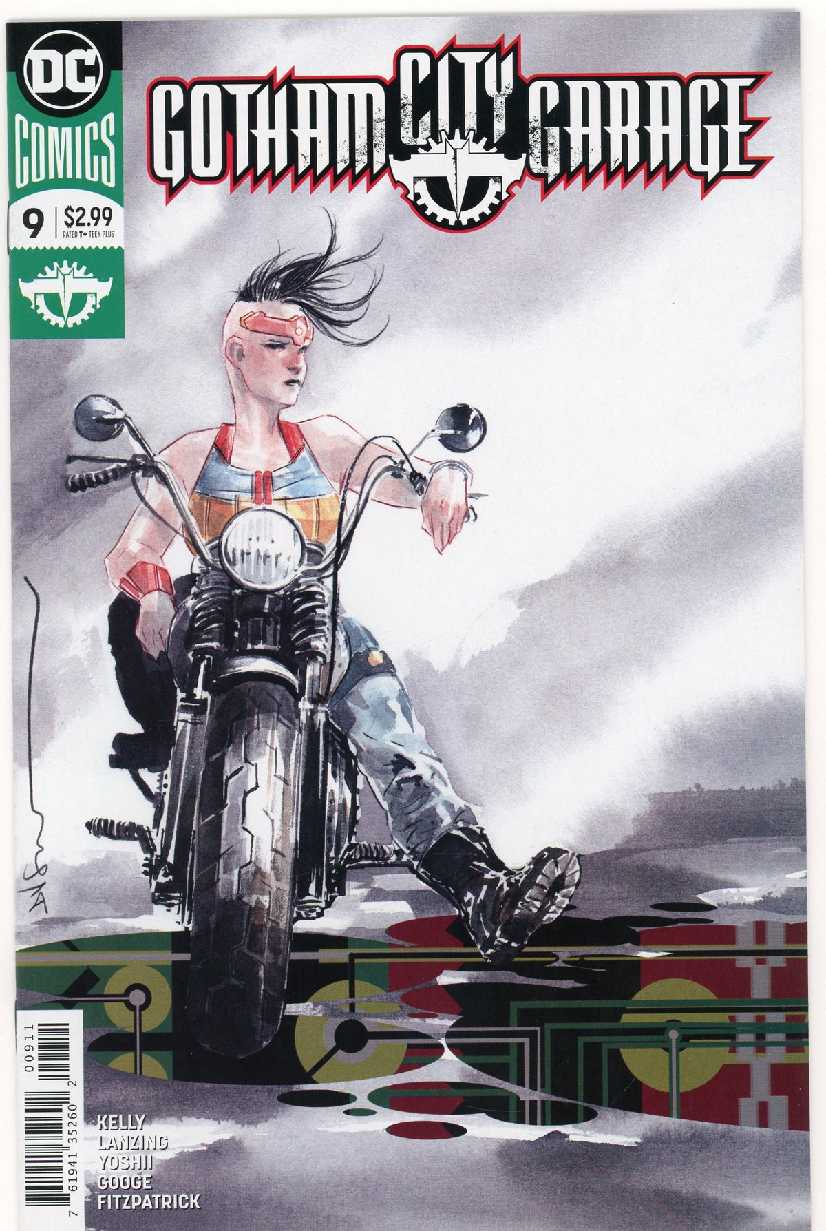 GOTHAM CITY GARAGE #9 NM CLASSIC BIKER COVER GLISTENING SHEEN