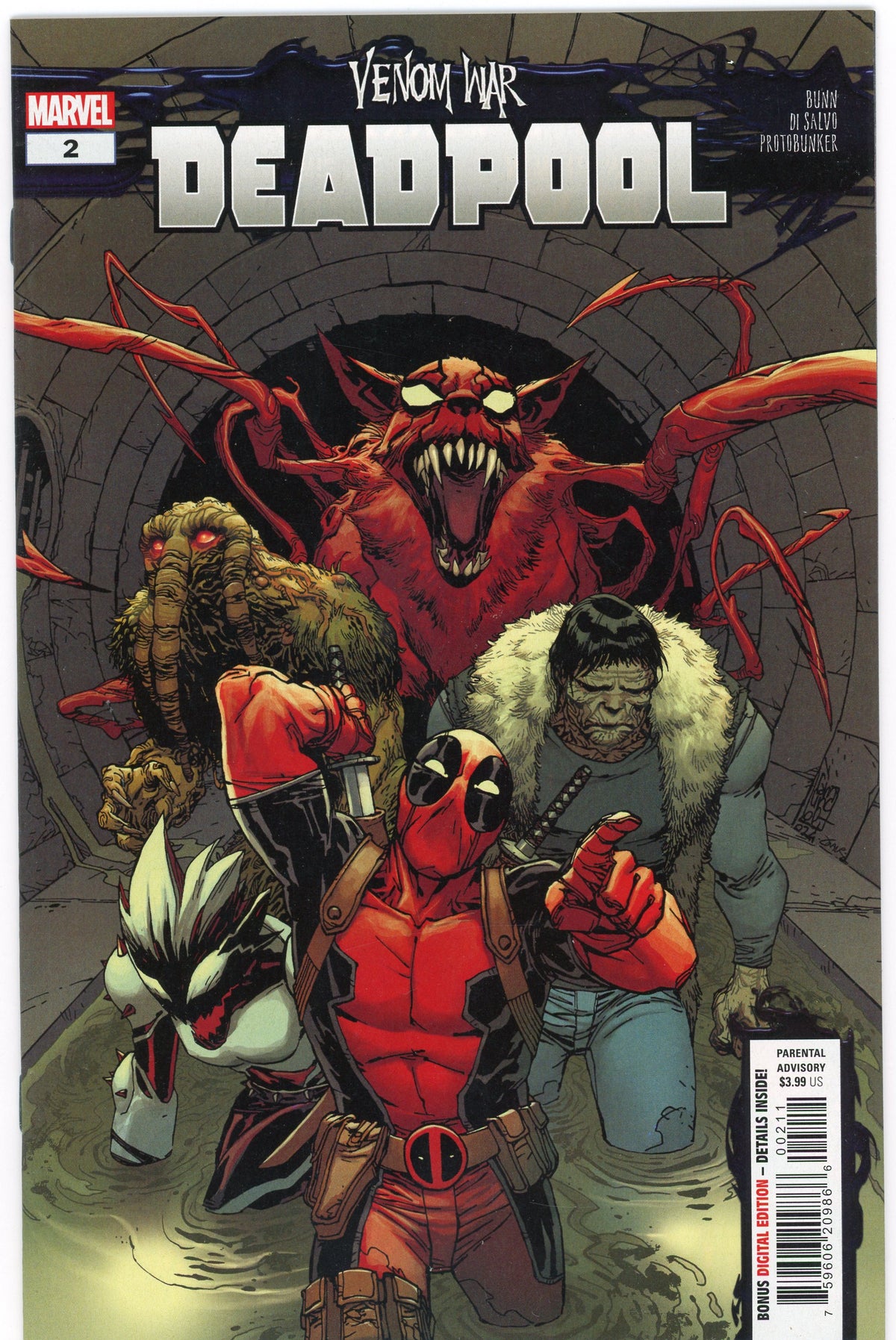 DEADPOOL #2 VENIM WAR SENSATIONAL COVER KILLER GLOSS NM