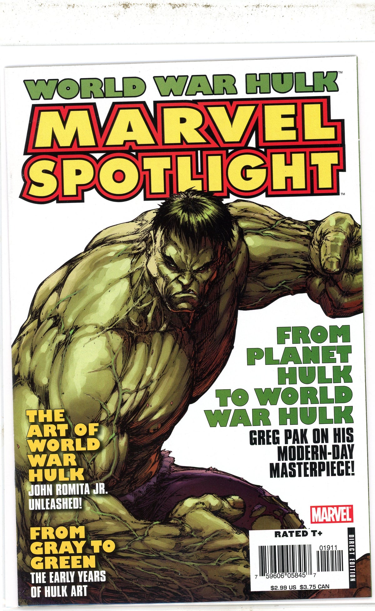 MARVEL SPOTLIGHT WORLD WAR HULK NM TREMENDOUS GLOSS INCREDIBLE COVER