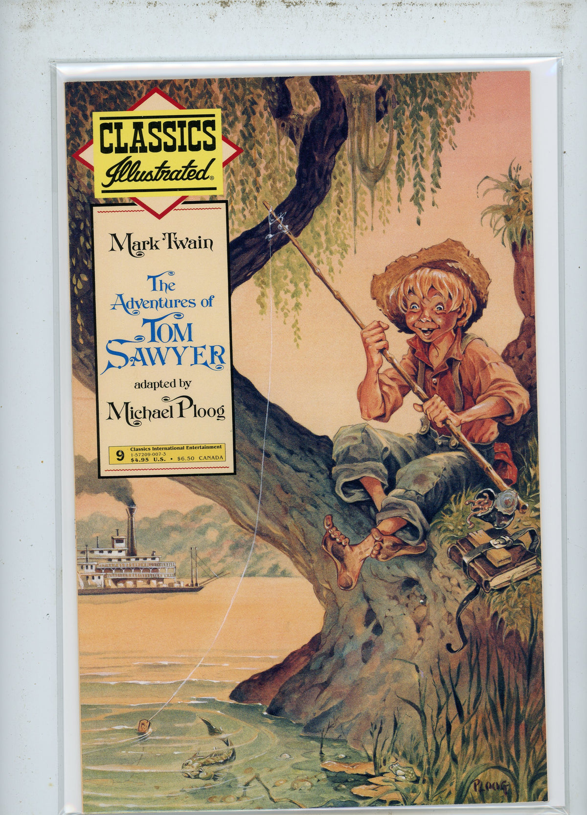 CLASSICS ILLUSTRATED ADVENTURES OF TOM SAWYER NM IDYLLIC COVER GREAT GLOSS