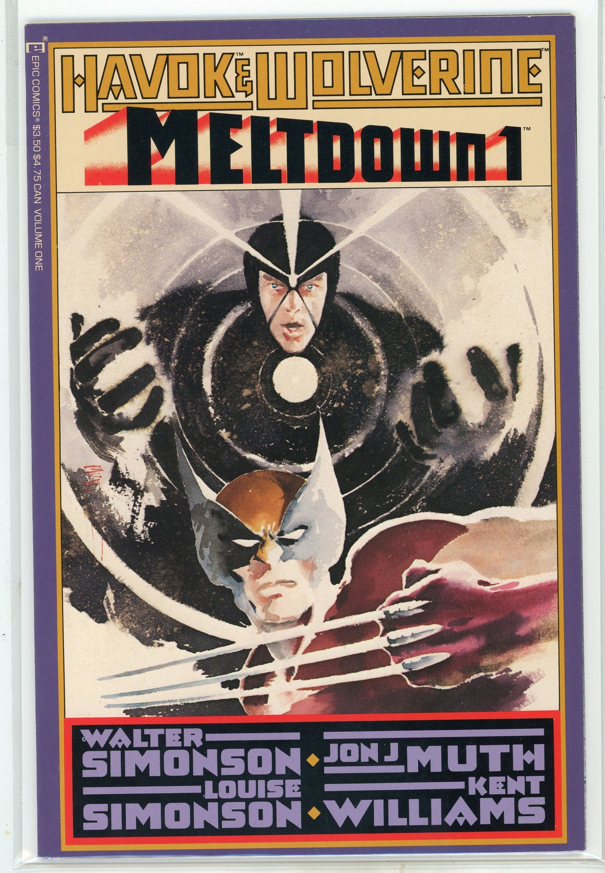 HAVOK AND WOLVERINE MELTDOWN #1 NM SIMONSON WORK AWESOME COVER GEM