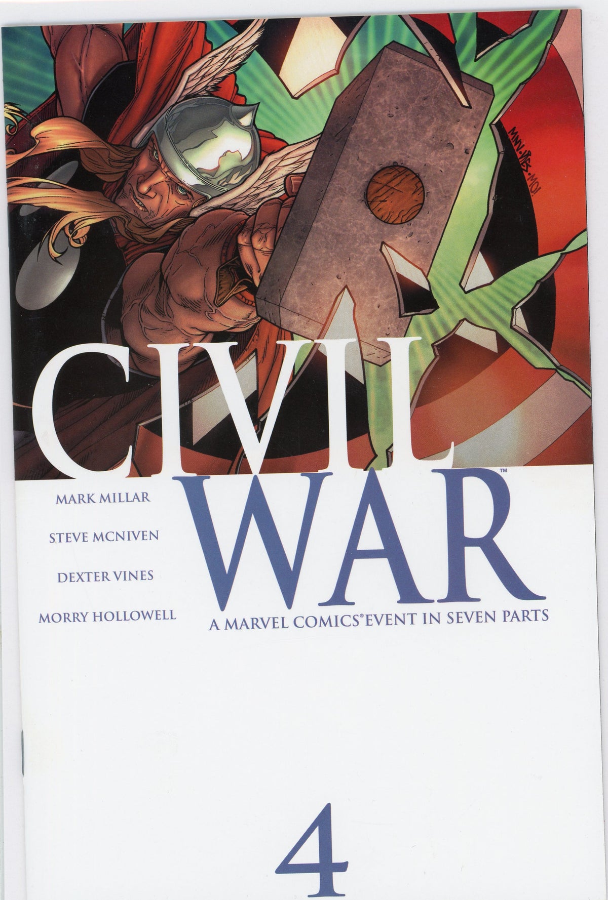 CIVIL WAR #4 OF 7 NM SPECTACULAR COVER KILLER GLOSS