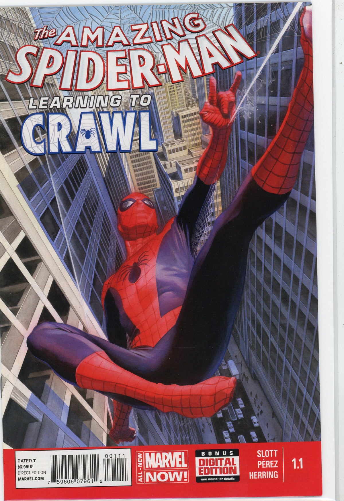AMAZING SPIDERMAN #1.1 LEARNING TO CRAWL NM SPECTACULAR COVER GEM