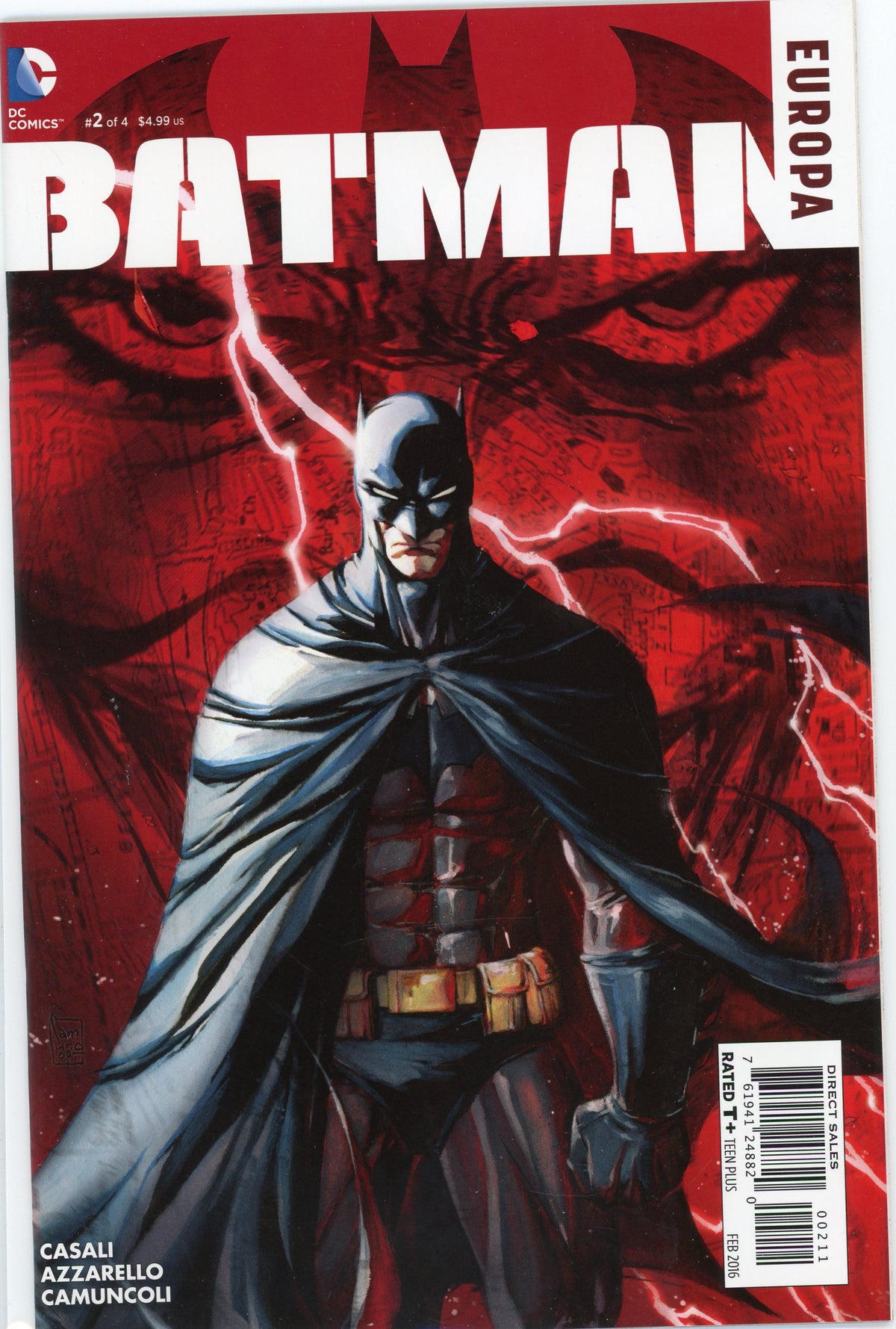 BATMAN #2 OF 4 EUROPA NM ELECTRIFYING COVER AND GLOSSY SHEEN
