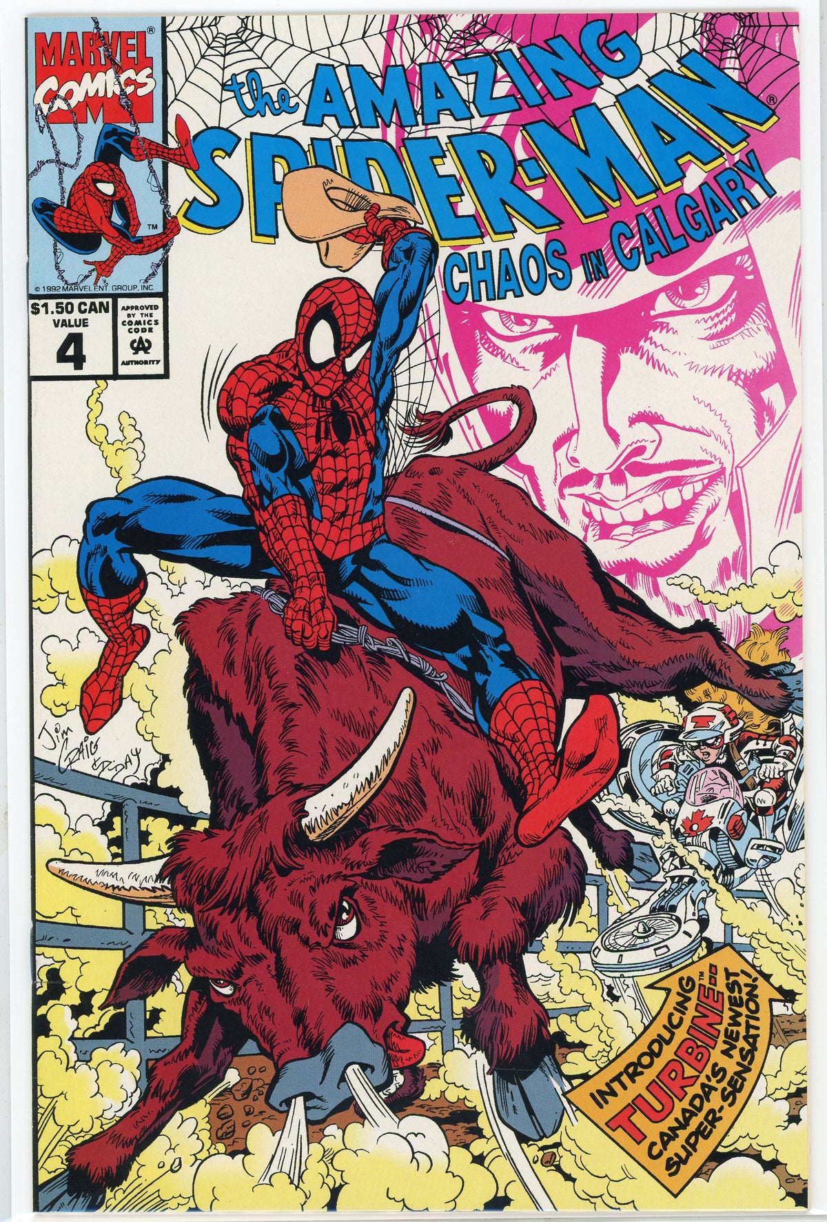 THE AMAZING SPIDERMAN #4 CHAOS IN CALGARY NM TERRIFIC ACTION PACKED COVER
