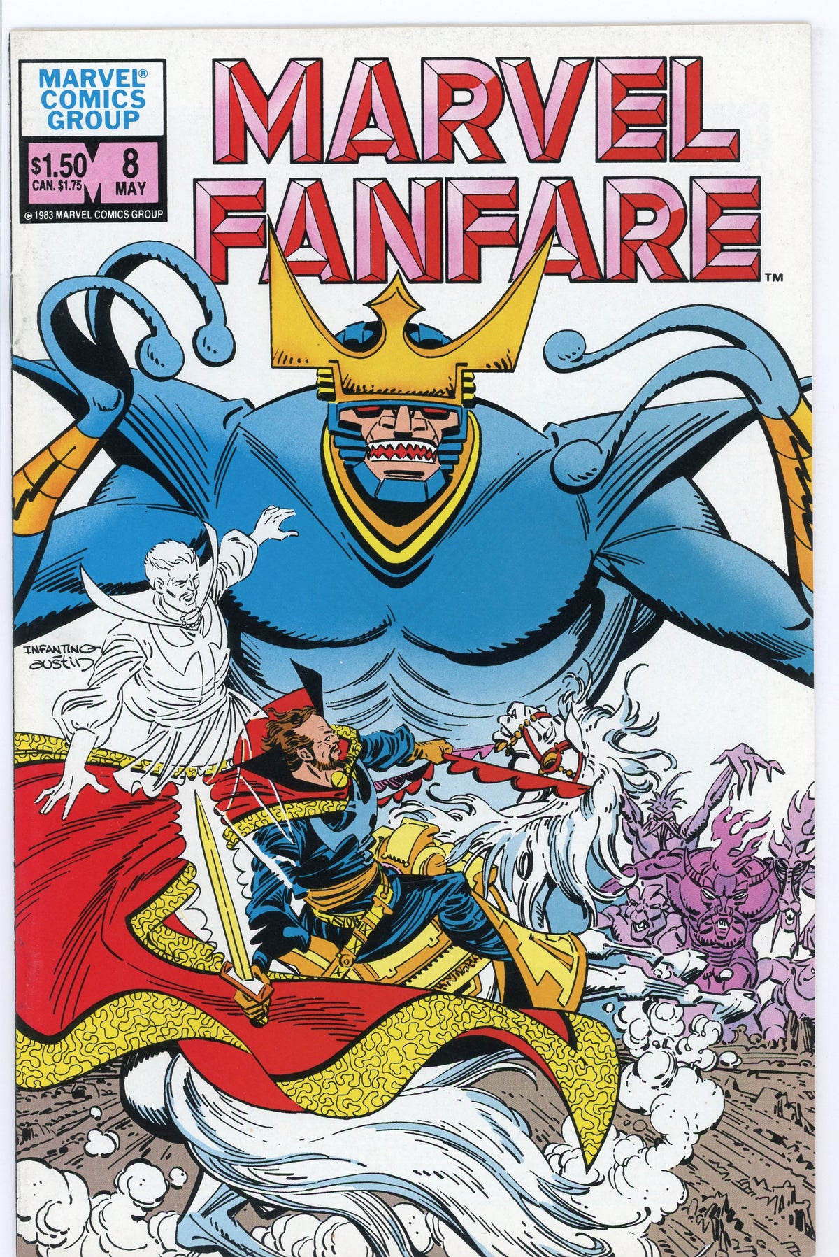 MARVEL FANFARE #8 NM GREAT DOCTOR STRANGE BATTLE COVER STUNNING GLOSS