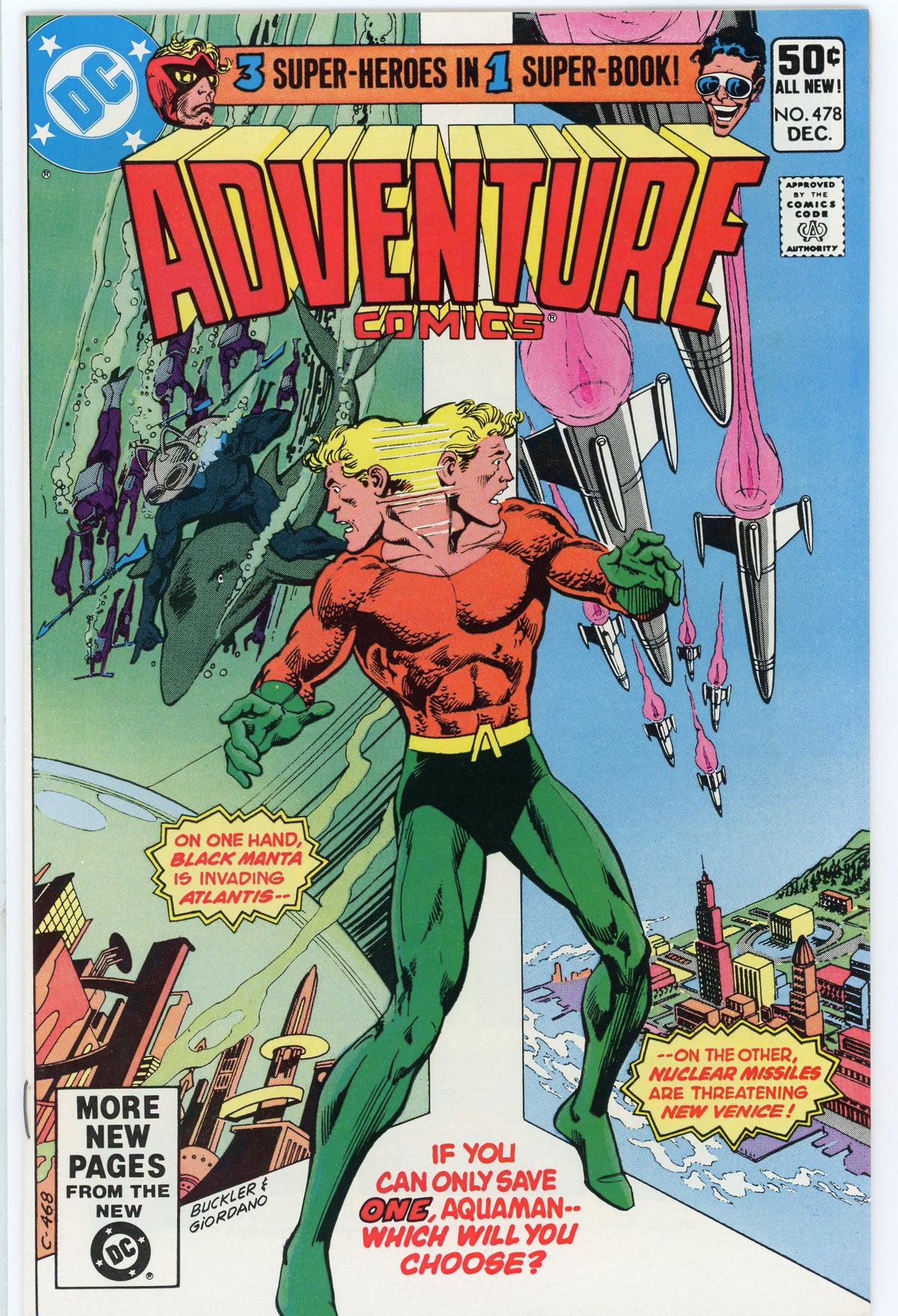 ADVENTURE COMICS #478 NM ASTONISHING COVER MIND BLOWING GLOSSY SHEEN