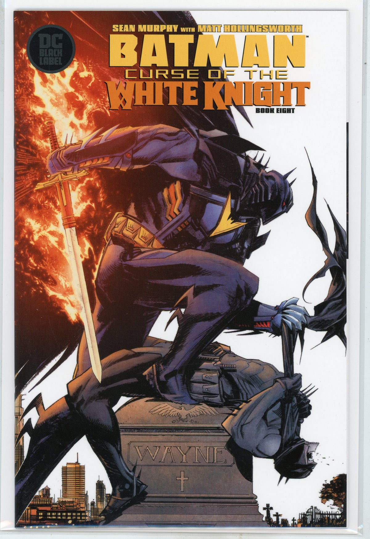 BATMAN CURSE OF THE WHITE KNIGHT #8 NM REMARKABLE BATTLE COVER